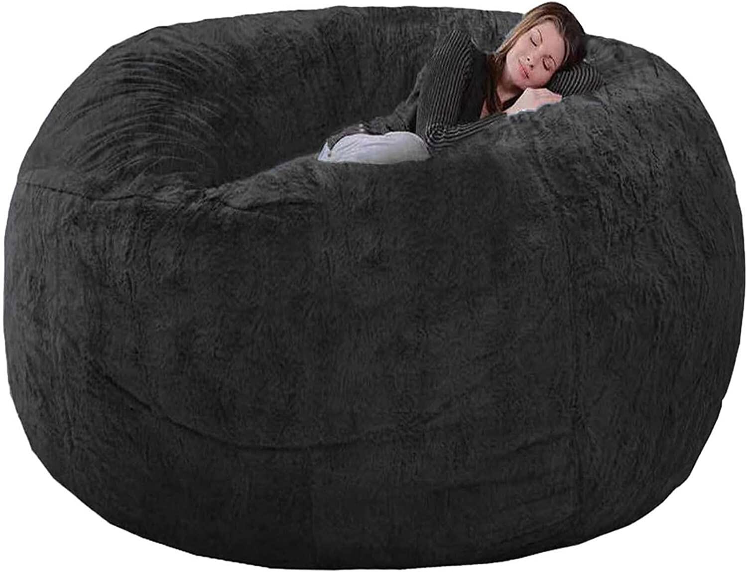 7FT Giant Bean Bag Sofa Living Room Chair Memory Soft Protect Cover No Filling