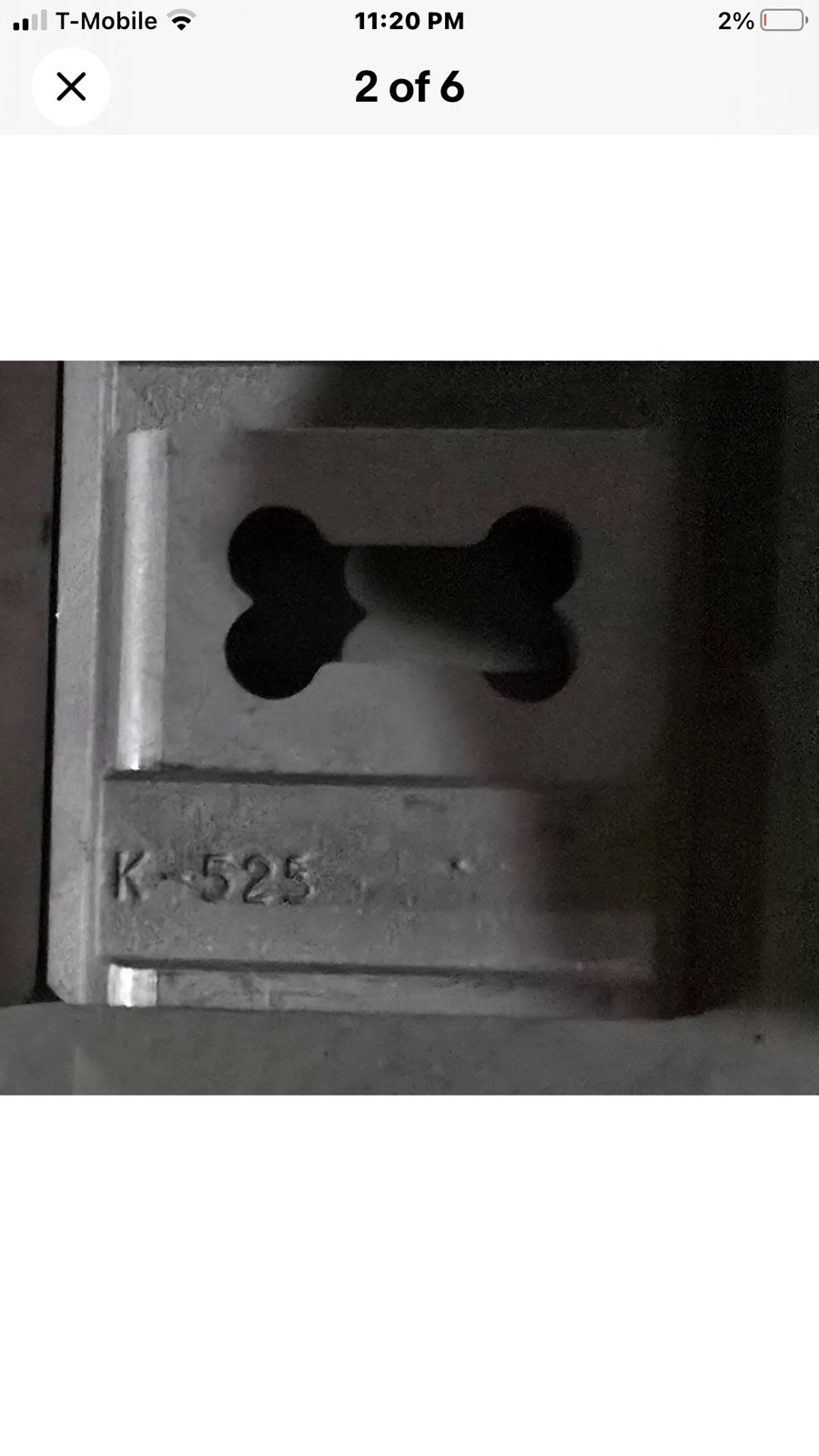 Rhodes Kook E King Cookie King Depositor Small Dog Bones Mold #525 with 6 Bones