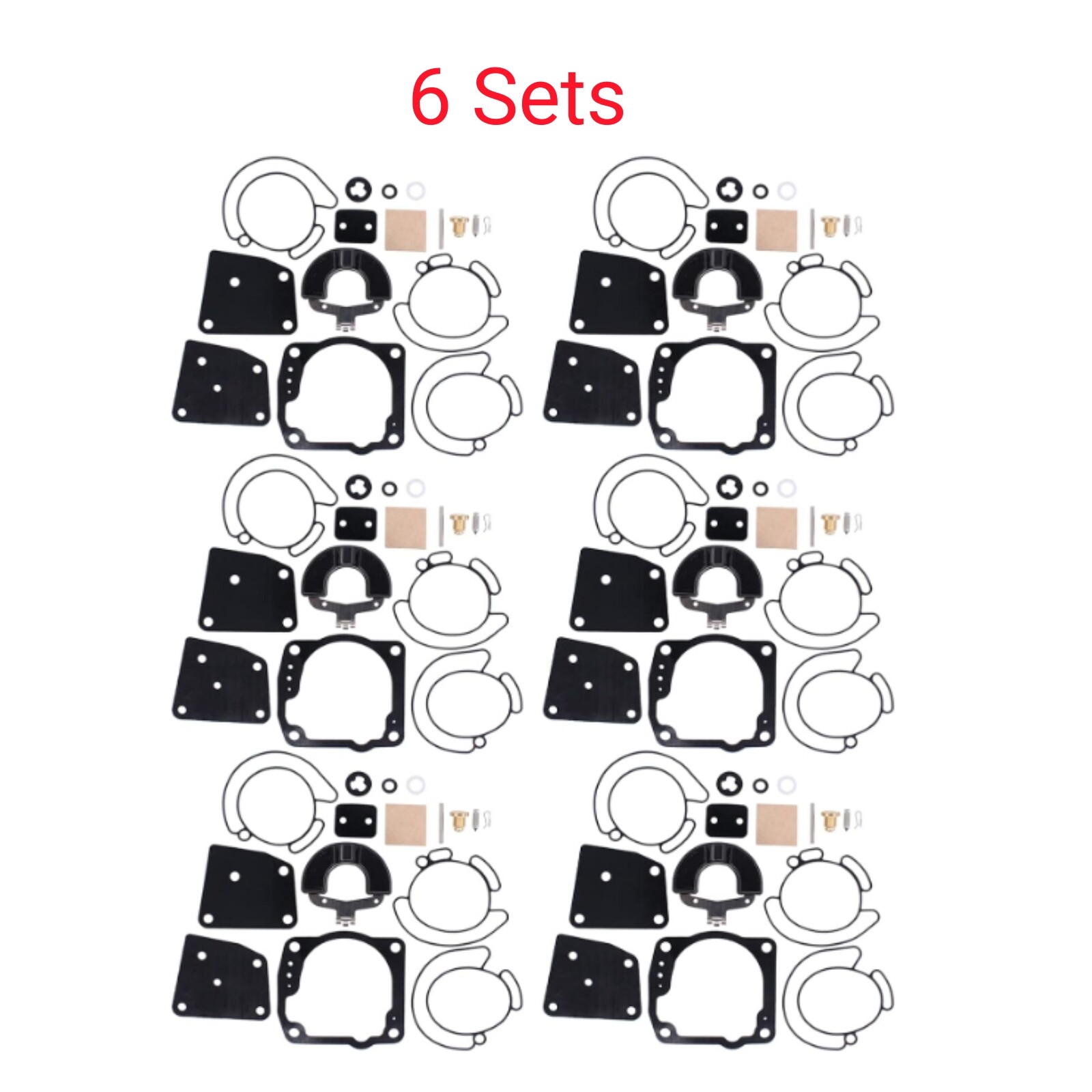 6x Carburetor Kits For Johnson Evinrude V4, V6 (90-175 HP) 436852 18-7247 438996