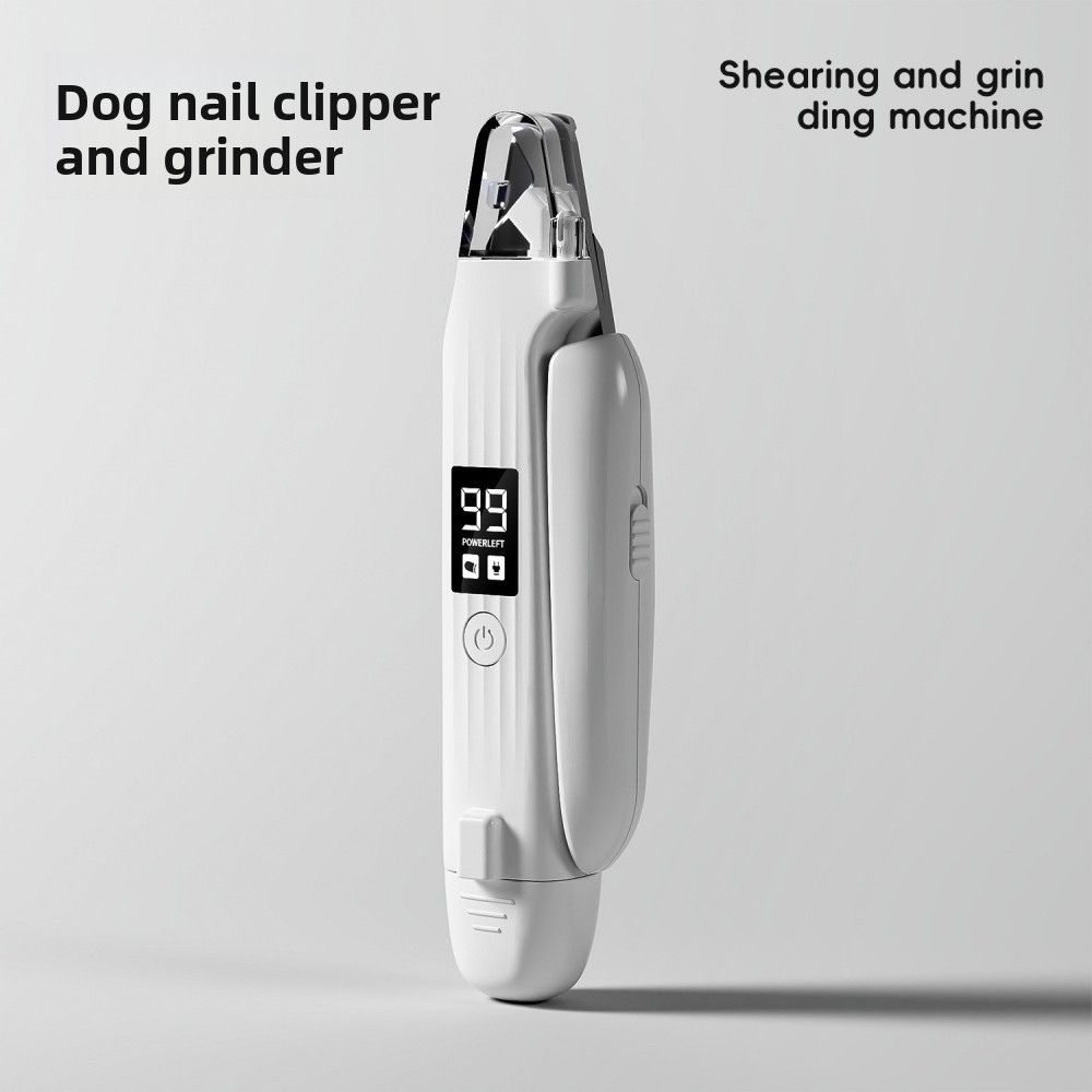 Electric Dog Nail Grinder Pet Trimmer USB Rechargeable Clipper with LED Light US