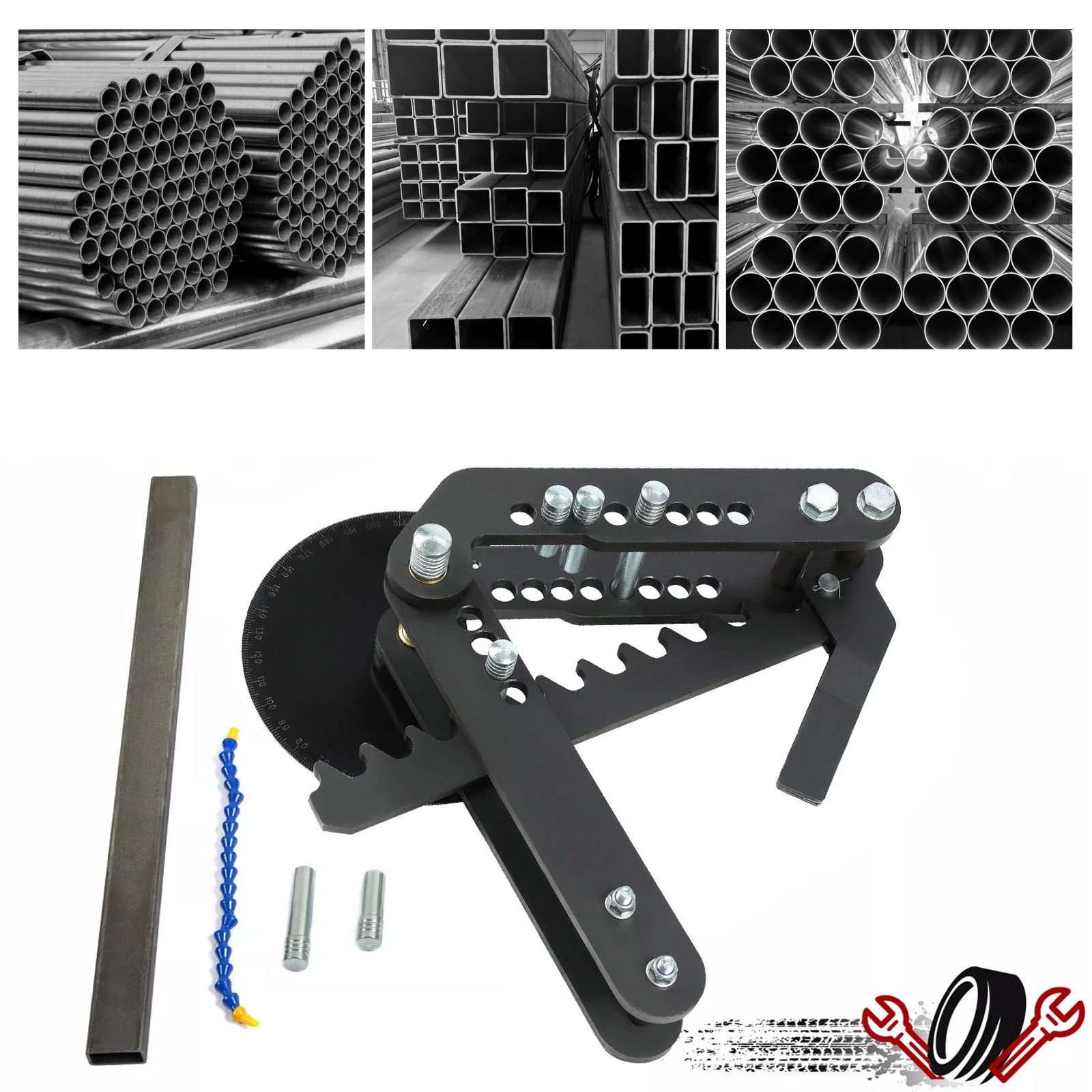 Steel Ratcheting Manual Pipe and Tube Bender -Bends up to 2" diameter tubing