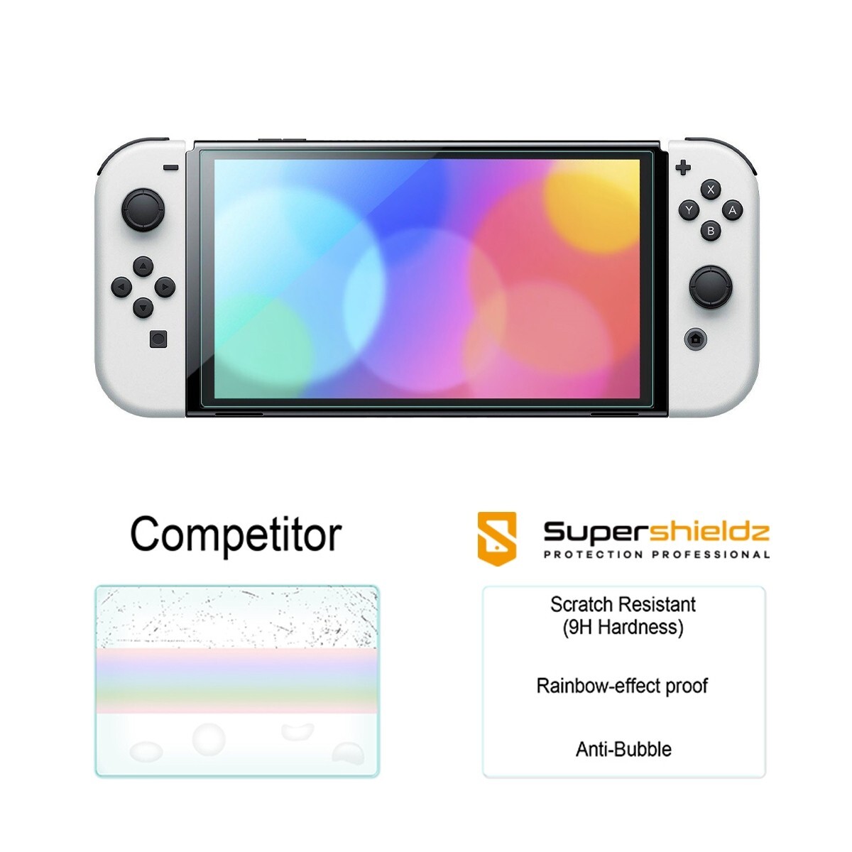 3X Supershieldz Tempered Glass Screen Protector for Nintendo Switch OLED (2021)