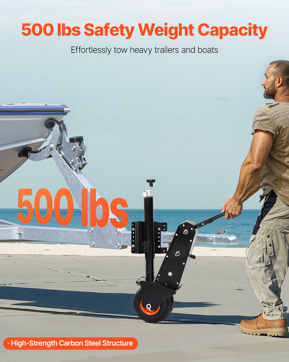 Trailer Dolly 500lbs Tongue Weight Capacity 13 to 23.2 inch Height Adjustable