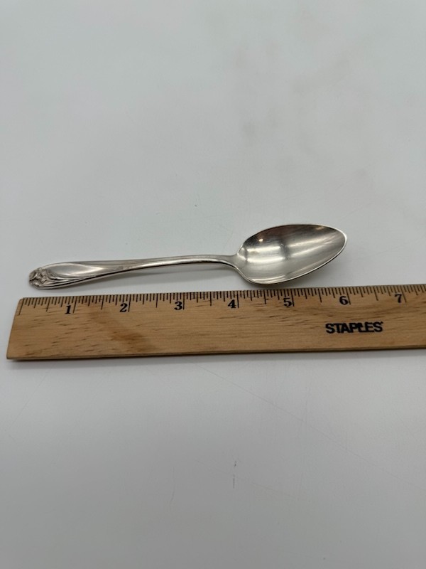 Set of 4 1847 Rogers Bros Daffodil Silver Plate Teaspoons 6"