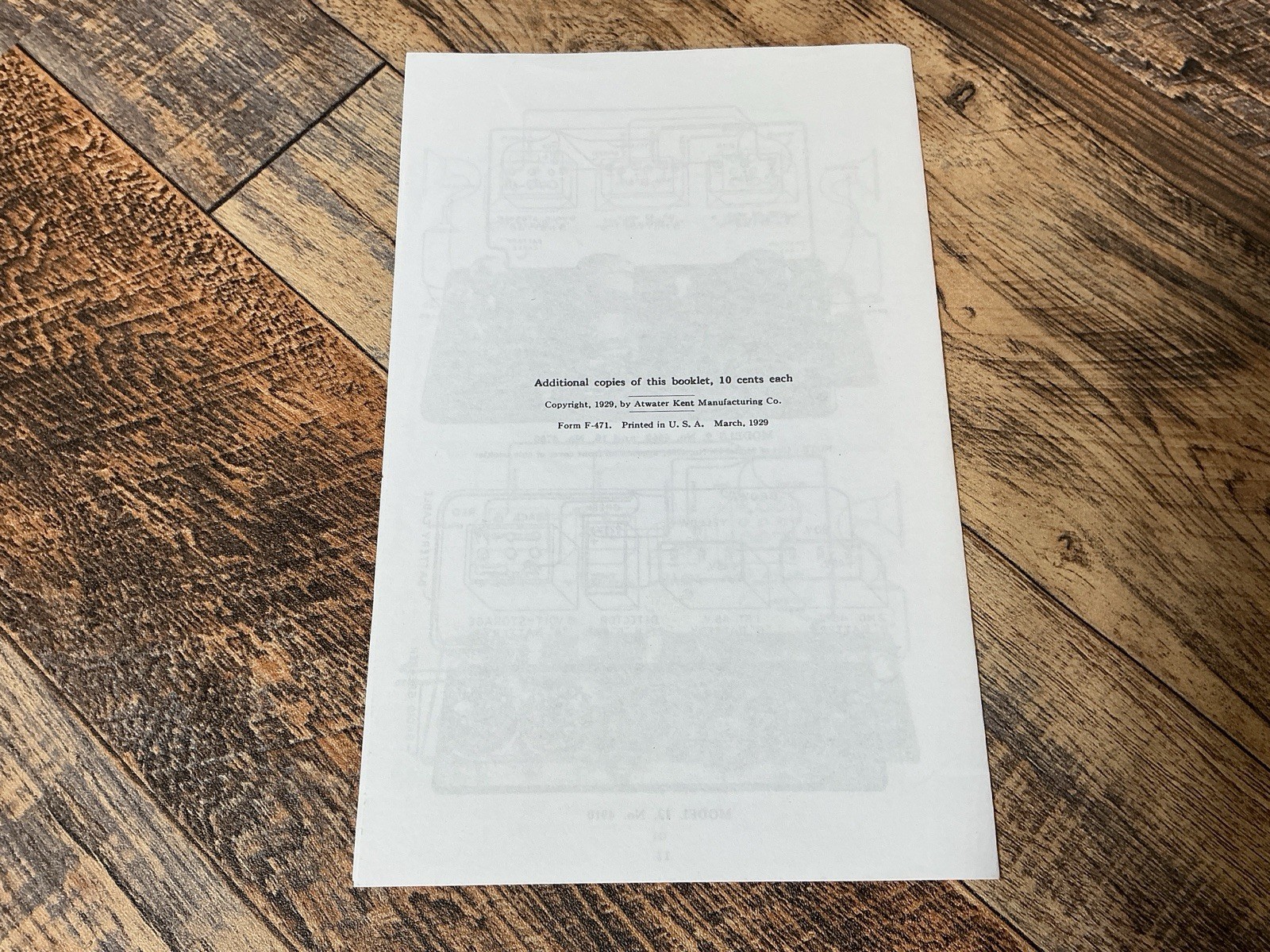 ATWATER KENT Manual Breadboard Tube Radio Receiving Sets 5, 9, 9A, 10, 10A, 10B