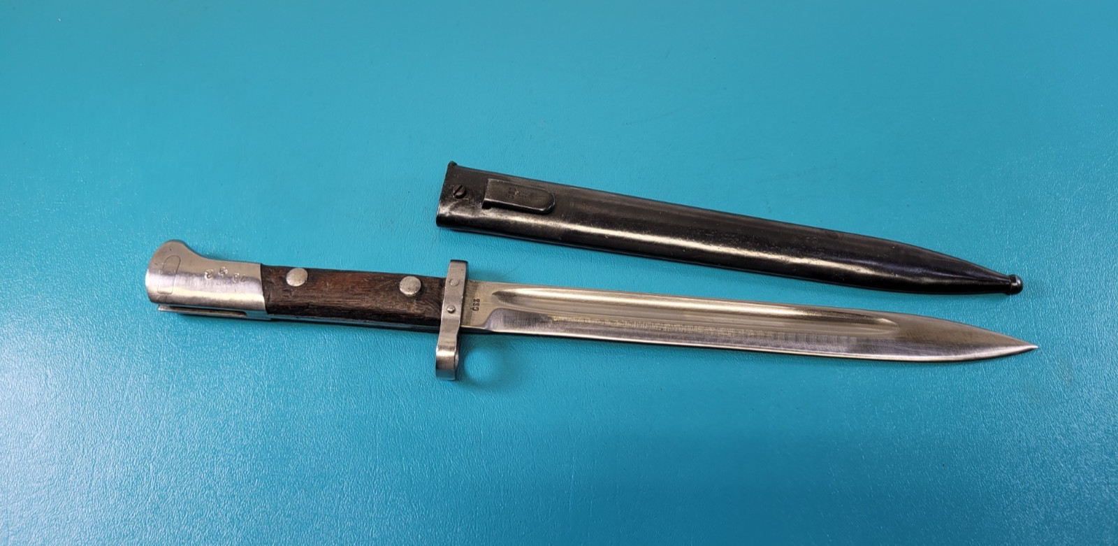 WWII Czechoslovakia Czech Rifle Bayonet + Scabbard CSZ 23   TR994