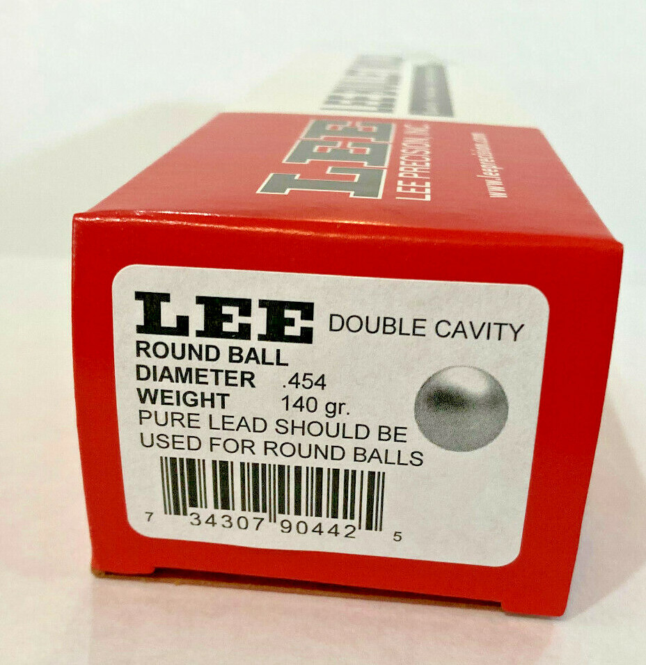 LEE 90442 2 Cavity BULLET MOLD Dia .454 Dia 140 Gr Round Ball .44 Caliber