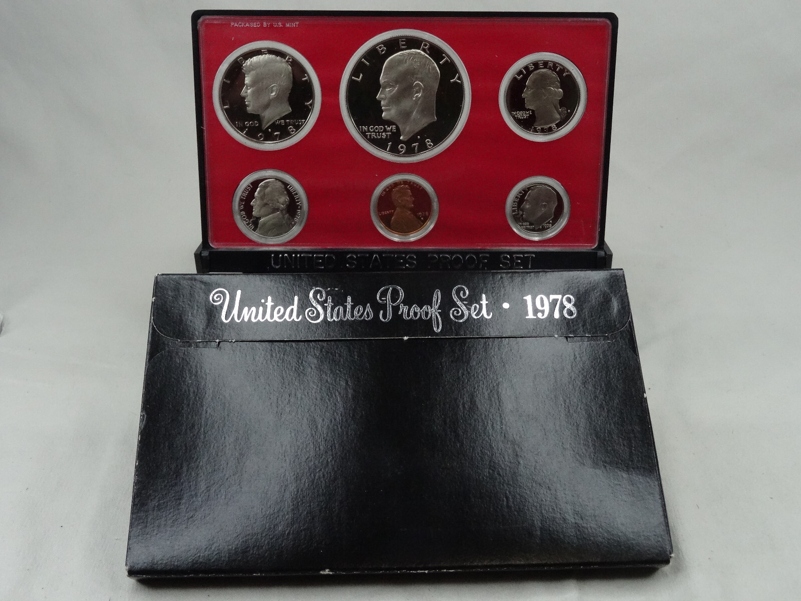 1970-1979 Lot of 10 US Mint Proof Sets Decade 57 Coins 40% Silver Kennedy OGP