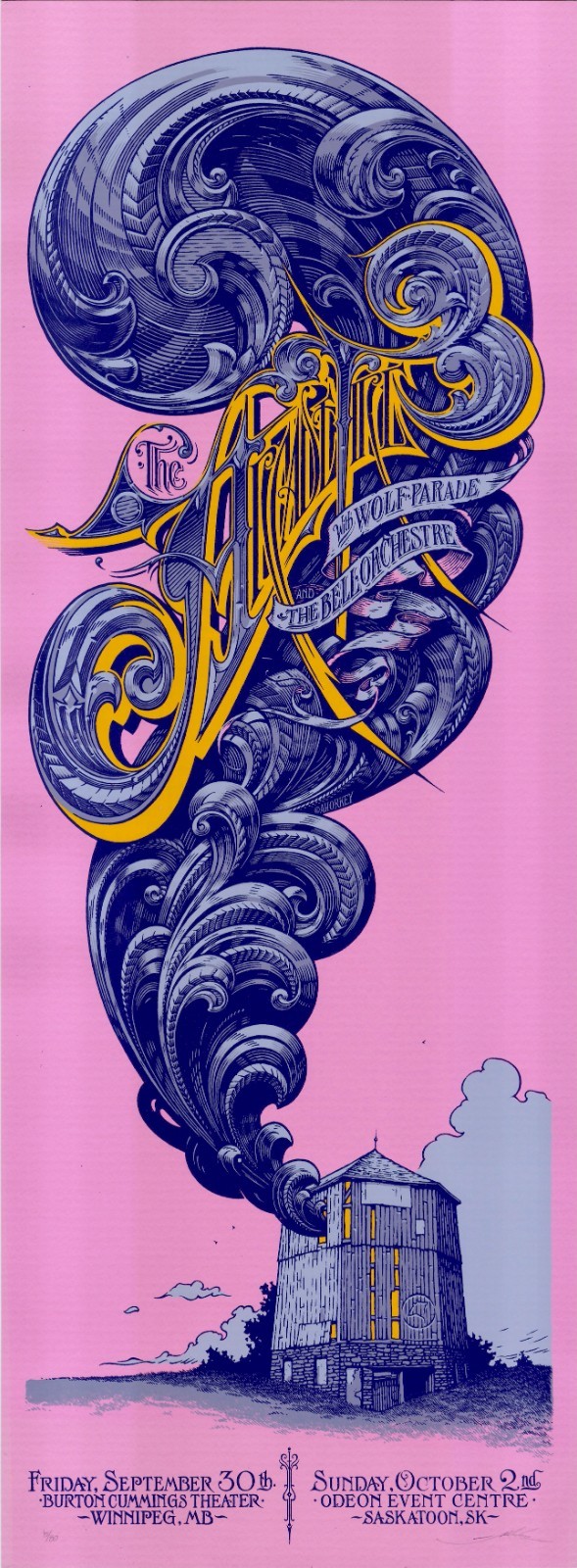 MINT & SIGNED Arcade Fire Horkey 2006 Winnepeg BAND EDITION Poster 15/80