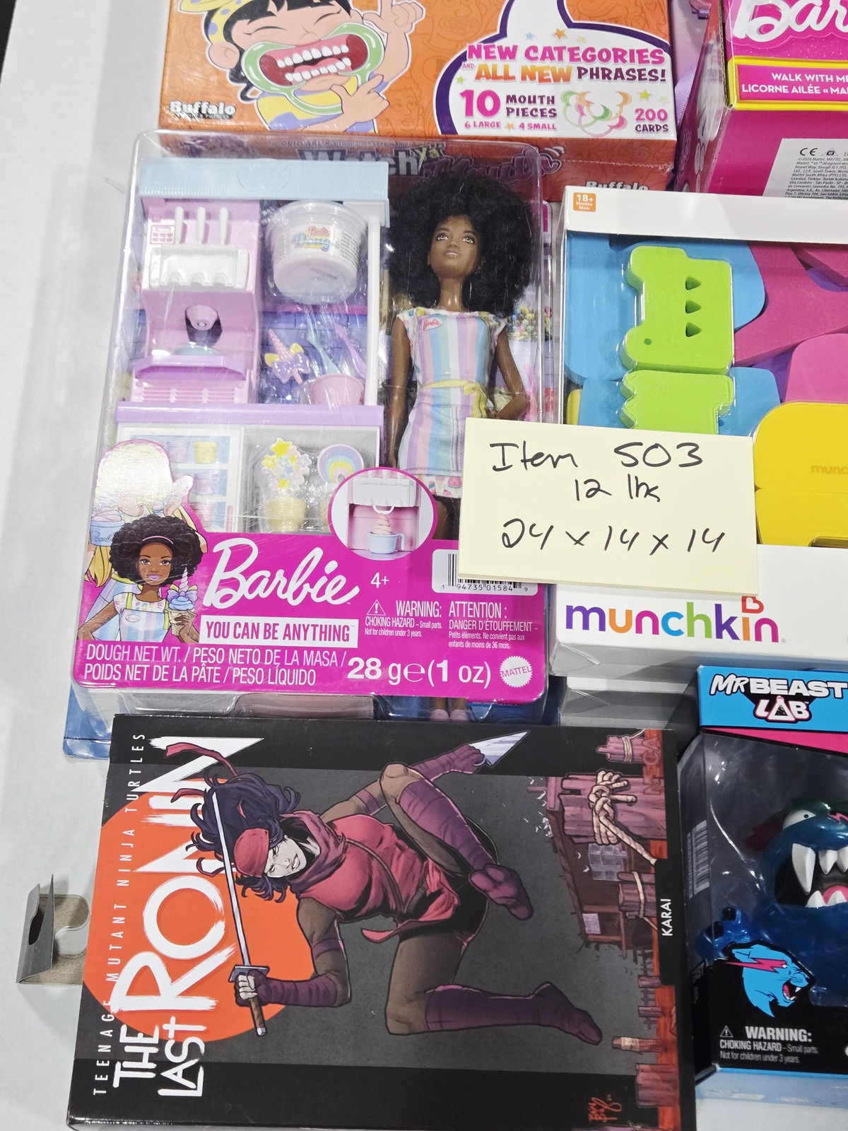 Large Mixed Kids Toy Lot Barbie Dog Man Indiana Jones MrBeast Toys Games New