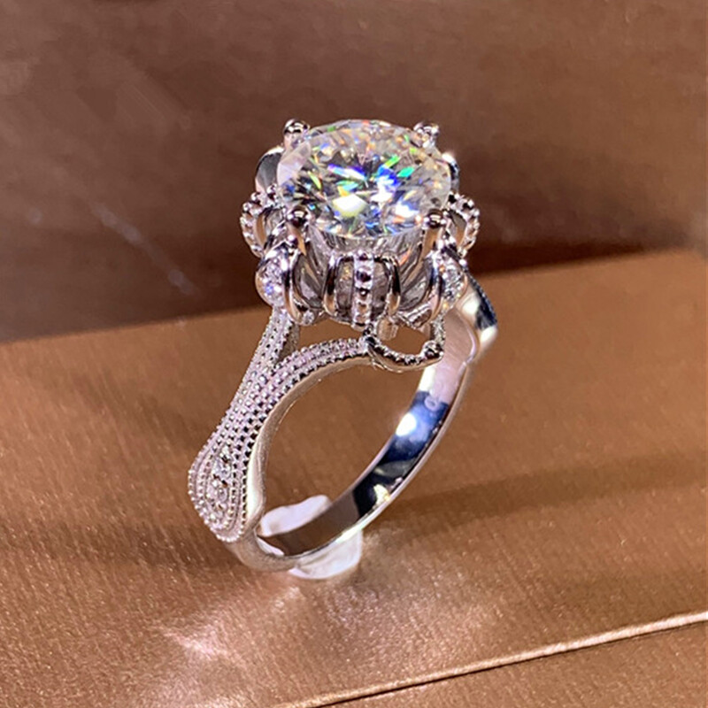 Fashion 925 Silver Filled Ring Women Cubic Zircon Wedding Jewelry Gift Sz 6-10