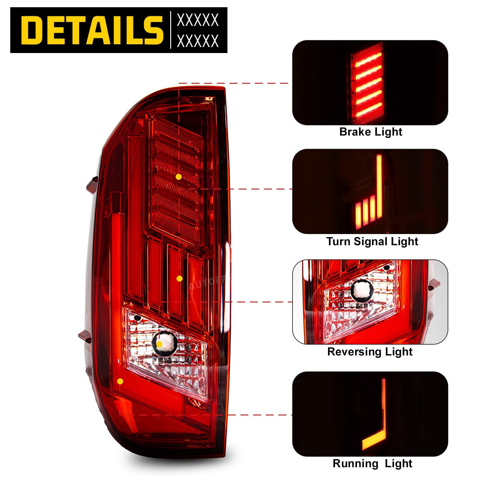 LED Tail Lights for 2014-2021 Tundra Dynamic Turning Signal Rear Tail