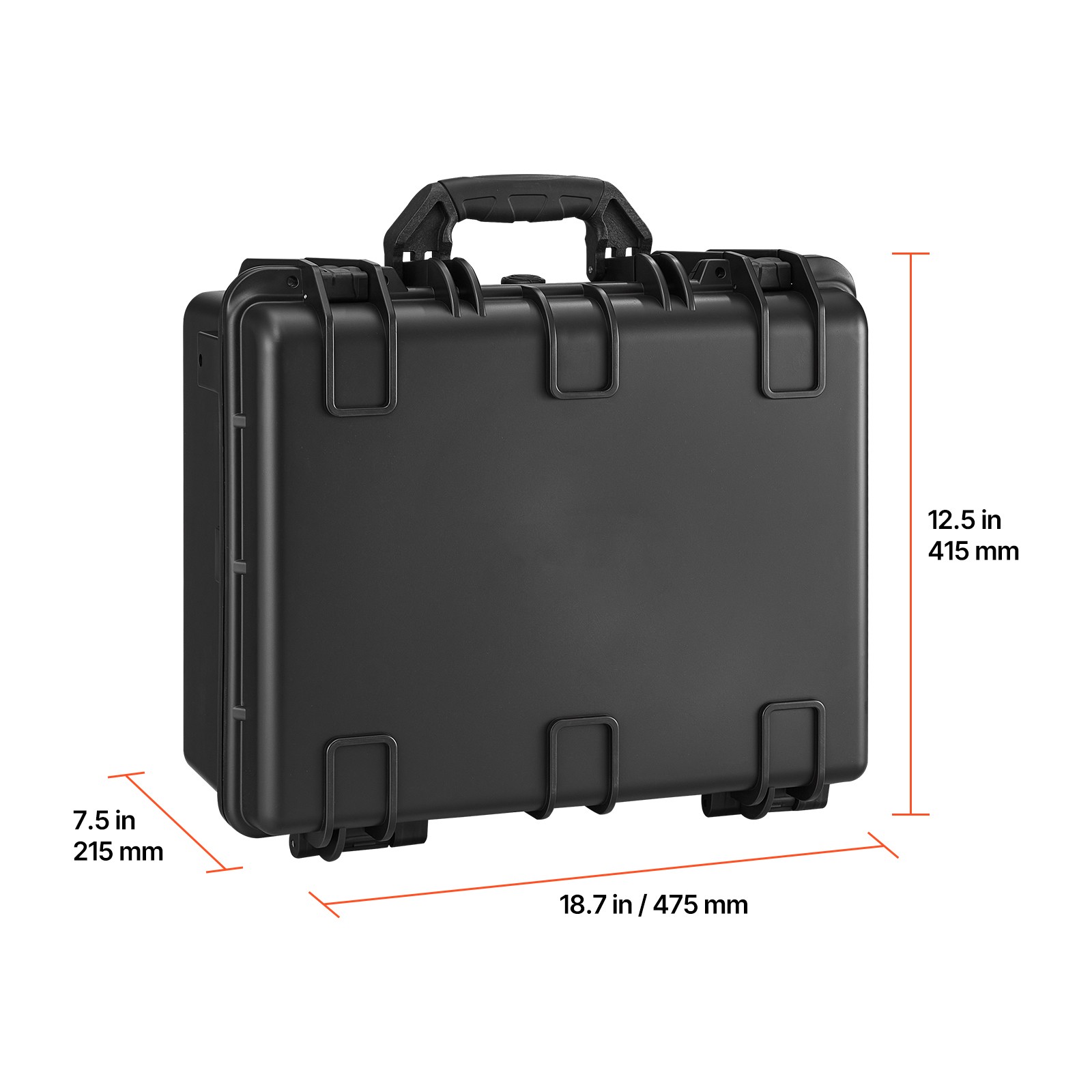 Uimoso Hard Pistol Case with Foam Interior for Secure Storage 18.7x12.5x7.5in
