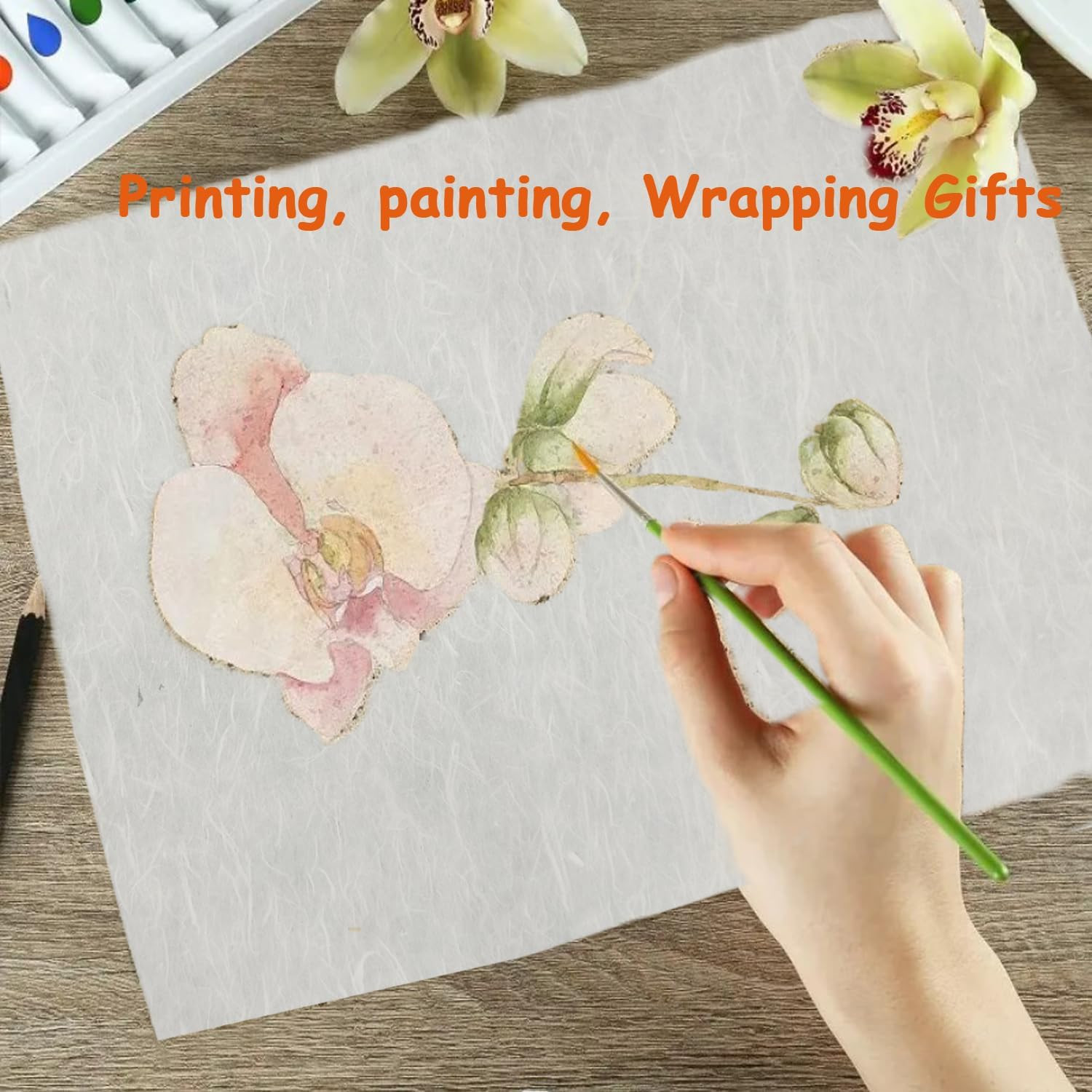 Mulberry Paper Sheets: 50 A4 Washi Rice Paper for Decoupage, Printing, Art Craft