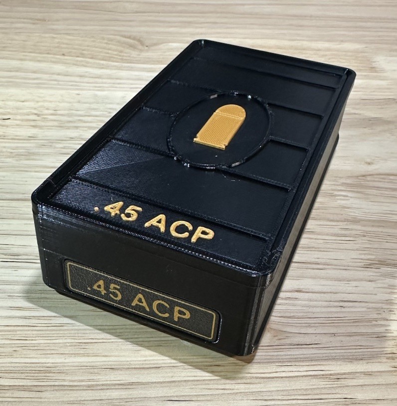 Stackable 45 ACP Auto Ammo Box 50rd Capacity (3 Pack)