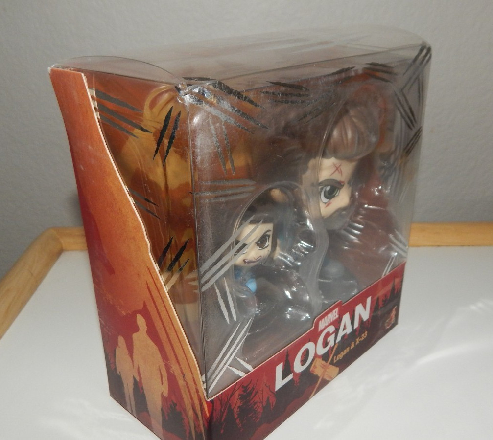 New MARVEL Collectible Set Figures LOGAN & X-23 CosBaby Bobblehead Hot Toys