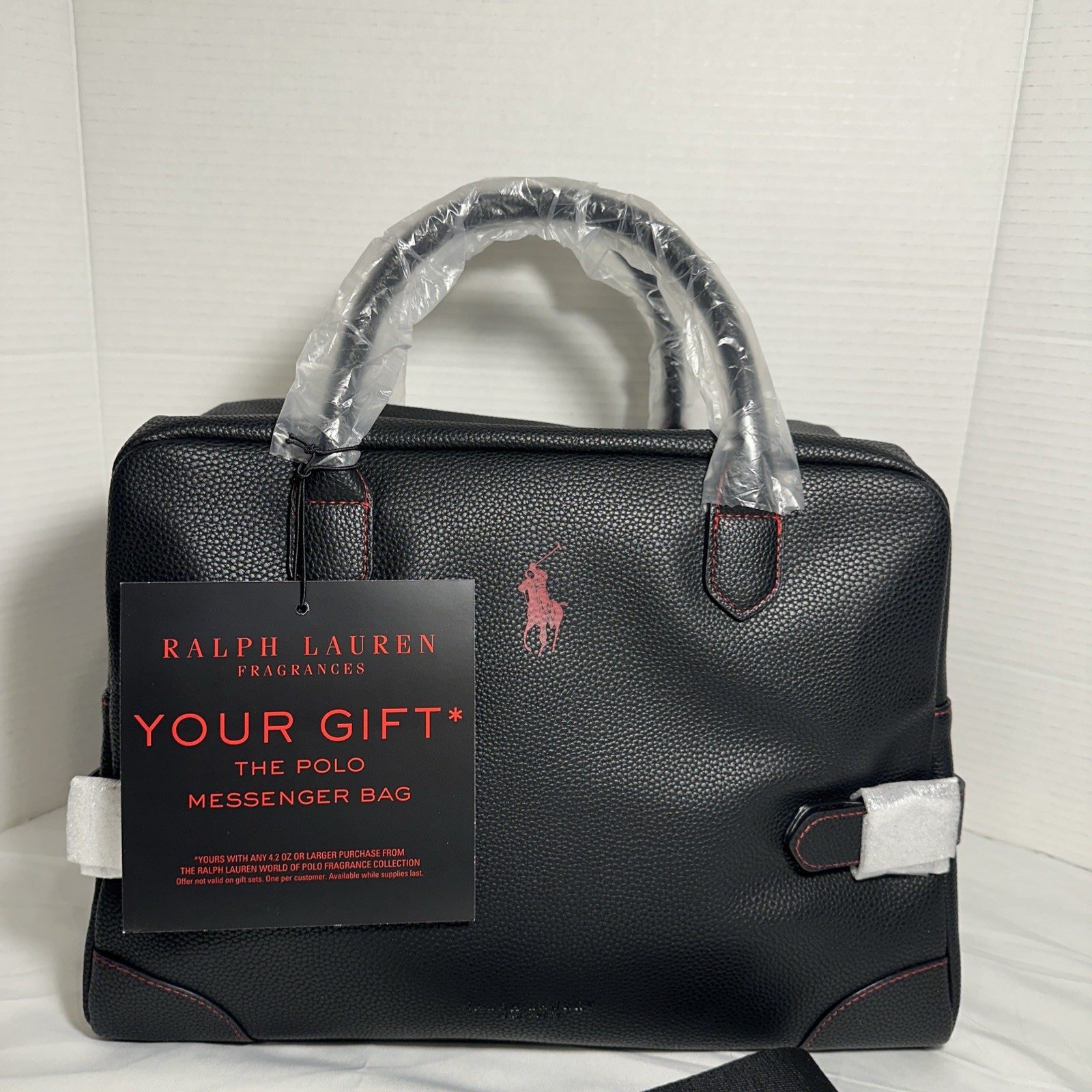 Ralph Lauren Fragrances The Polo Messenger Bag, Small Duffel Bag New Release NWT