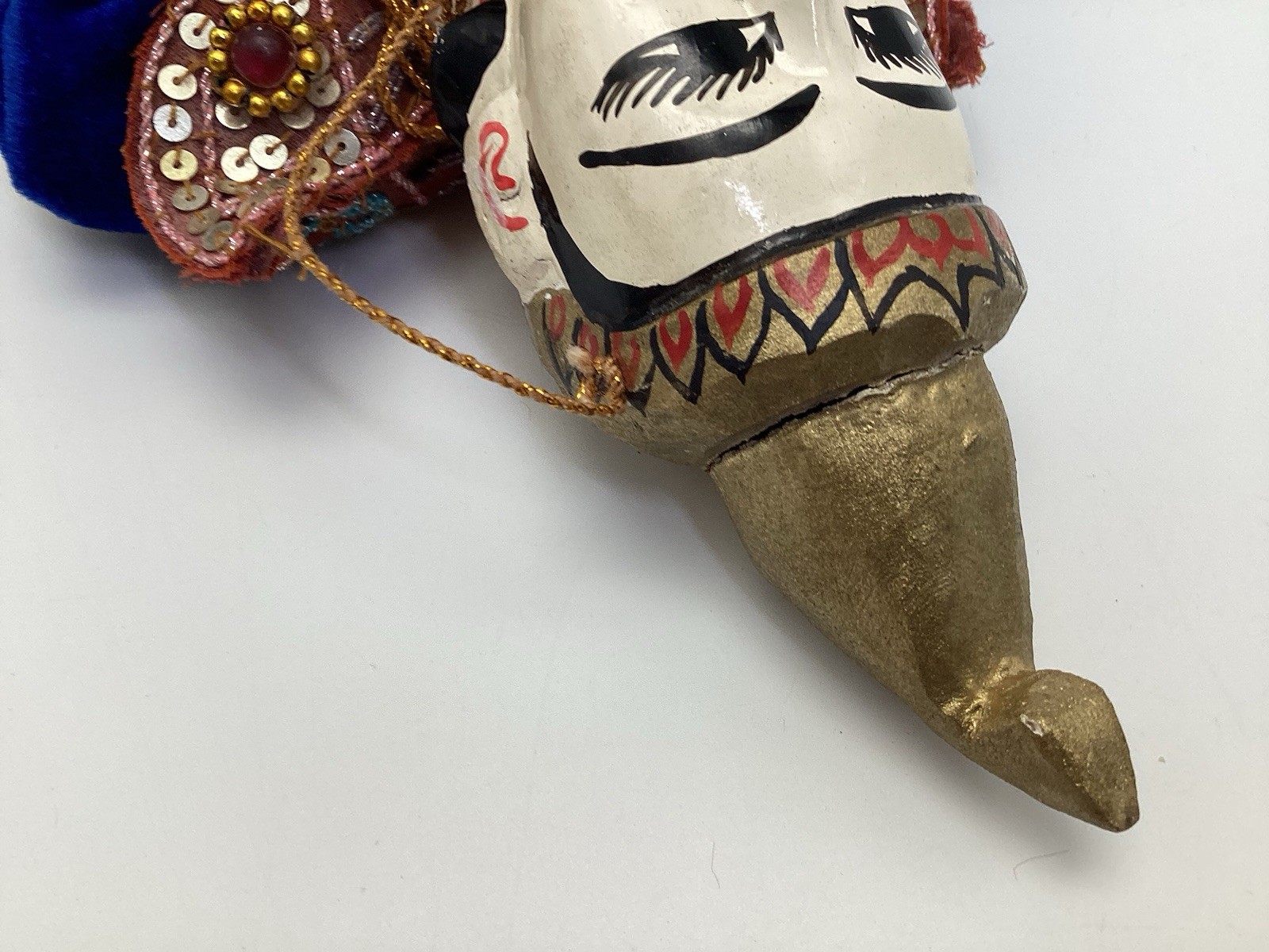 Vtg Burmese String Marionette Handmade Puppet Traditional Dress Burma Myanmar