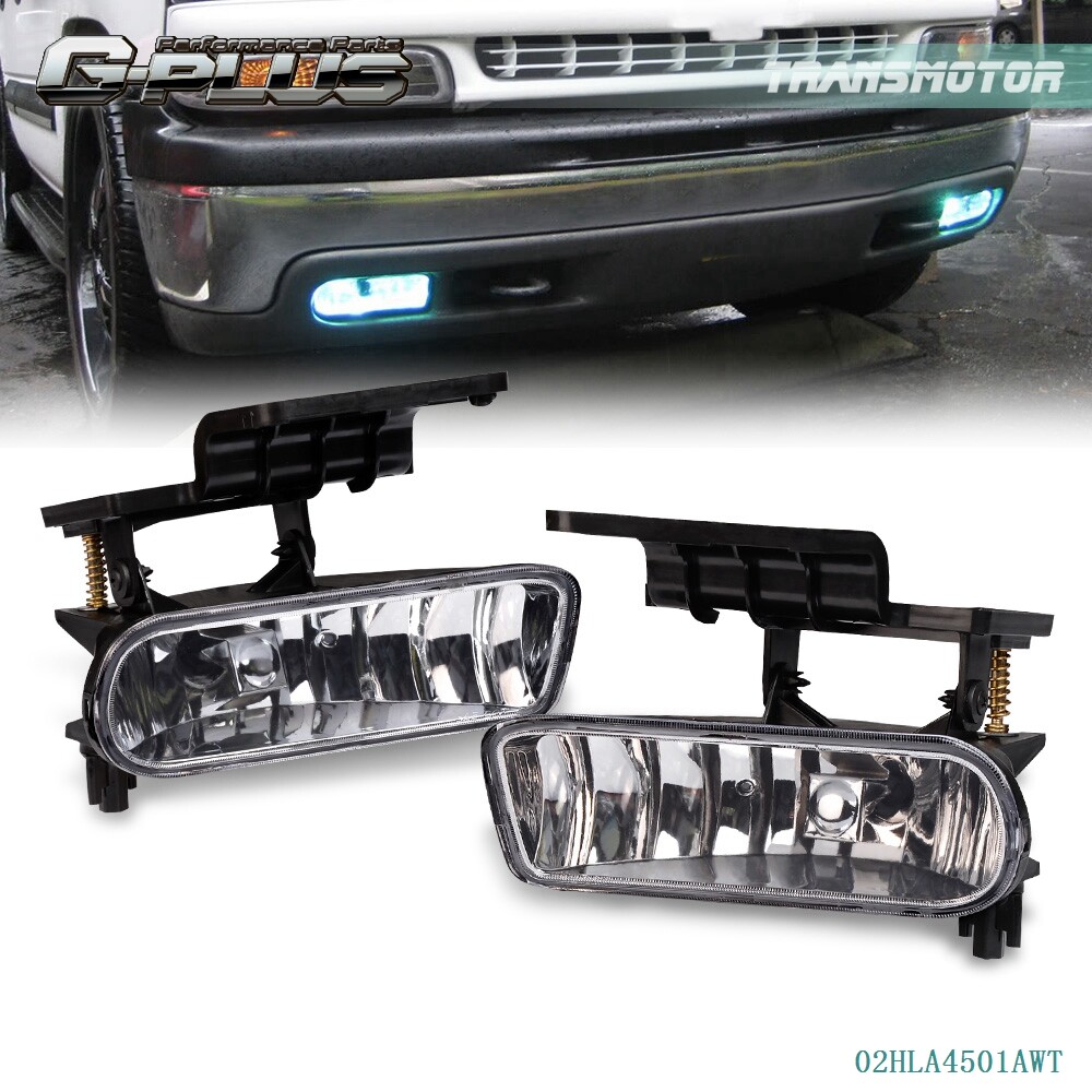 Fit For 00-06 Chevy Silverado Tahoe Suburban Bumper Fog Lights Driving Lamps