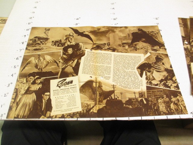 Film Buhne 1950s photoplay sci-fi monster movie RODAN Japanese Godzilla dinosaur