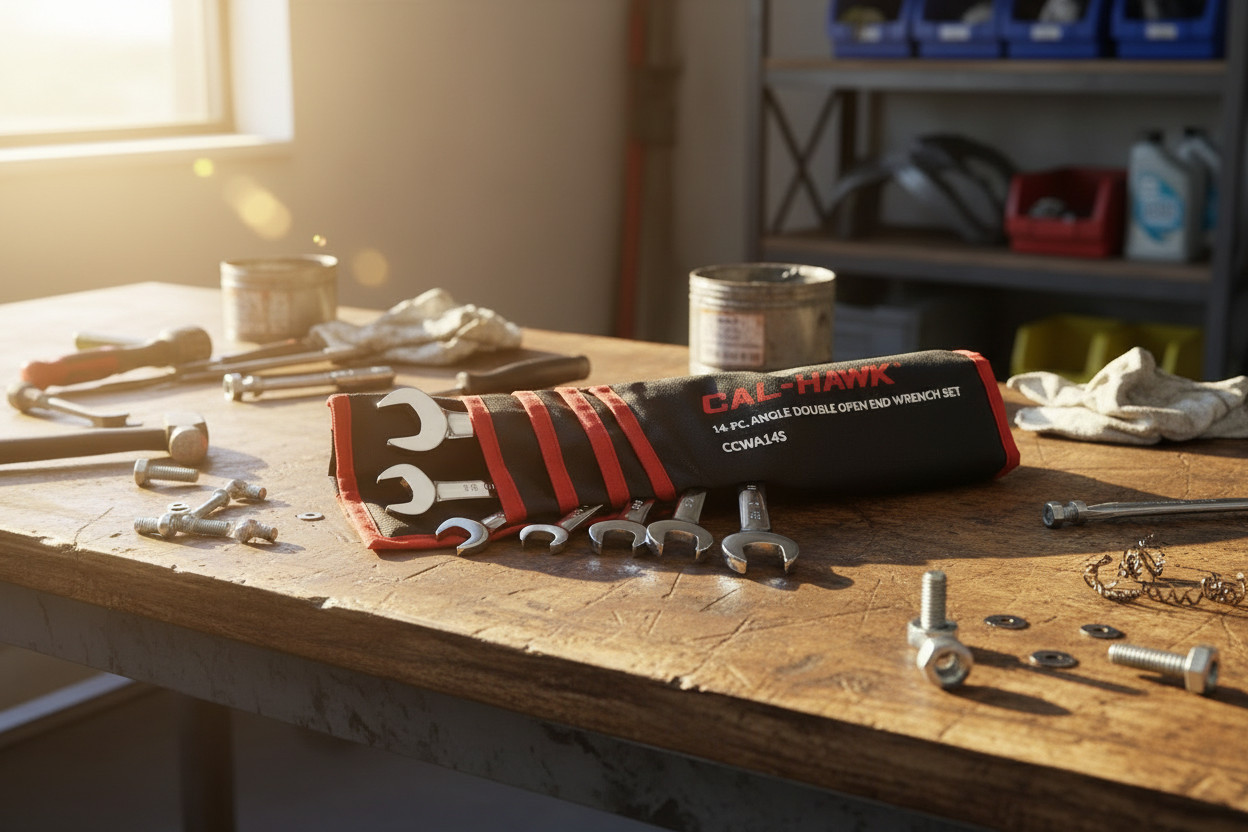 28-pc Combination Angle Double Open End Wrench Set SAE & METRIC