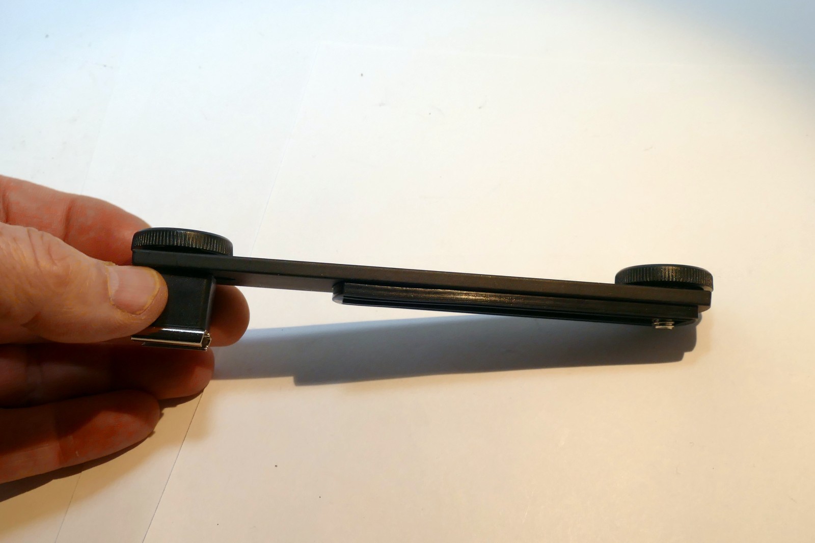 Extension Post Flash Bracket - straight 6 inch long hot shoe