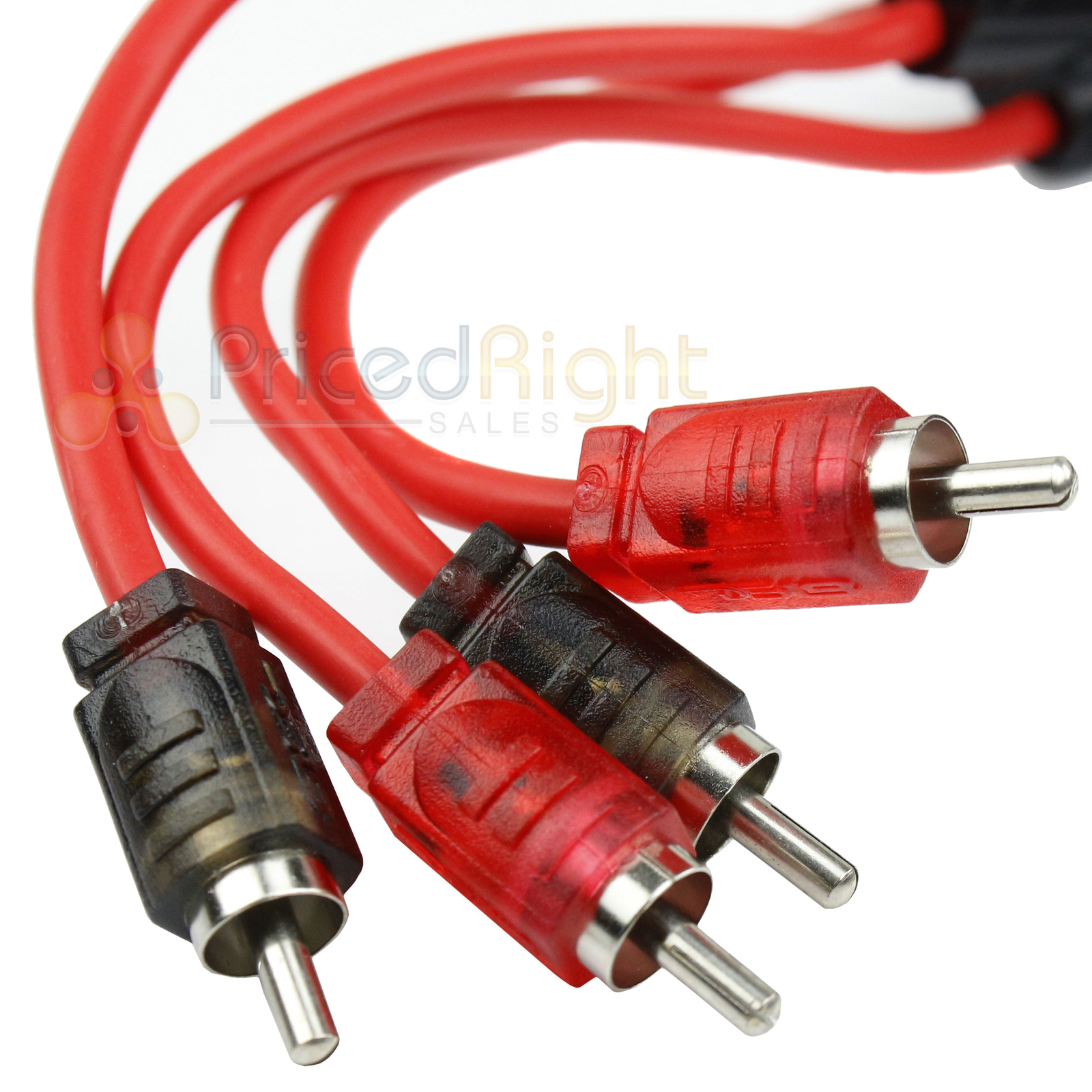 4 Pack 3ft RCA Cable OFC Interconnect DS18 R3 Competition Rated Performance Red