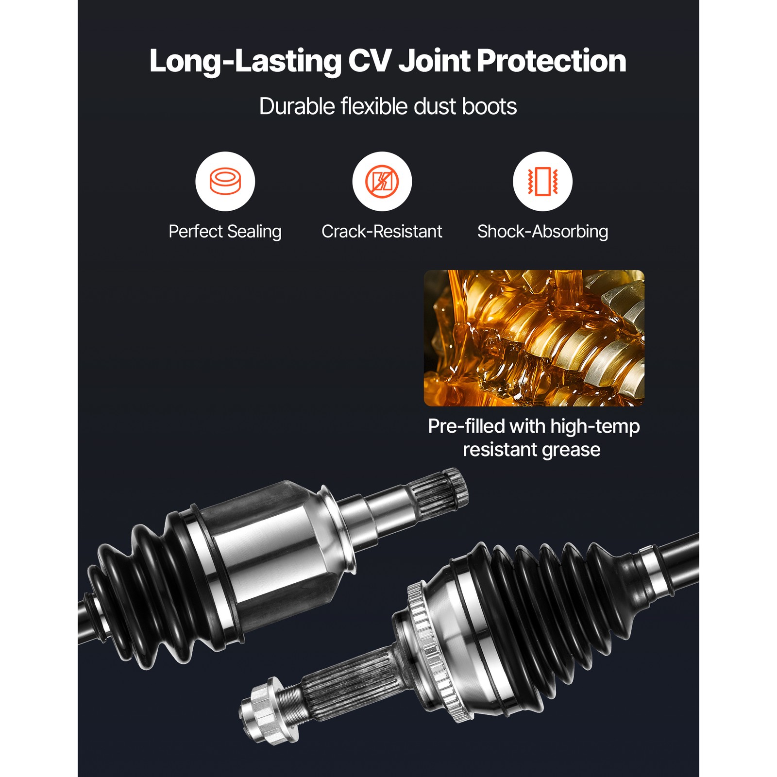 Uimoso Pair Front Left & Right CV Axle Shaft for Toyota Corolla 1.8L 2009-2018