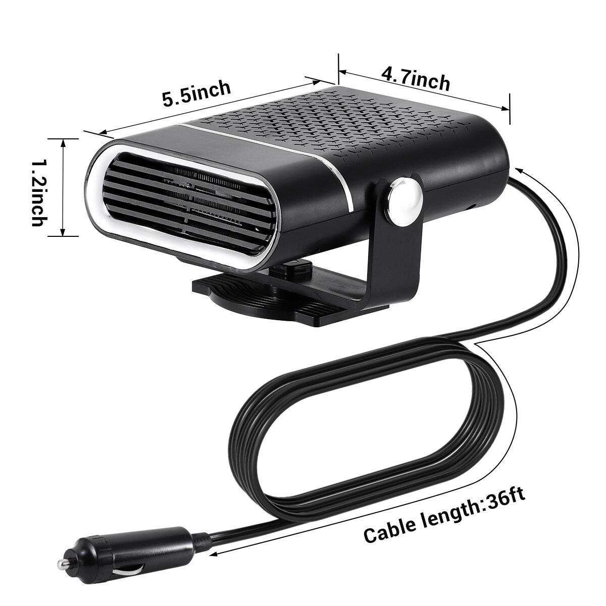 12V 150W Portable Electric Car Heater Heating Fan Defogger Defroster Demister