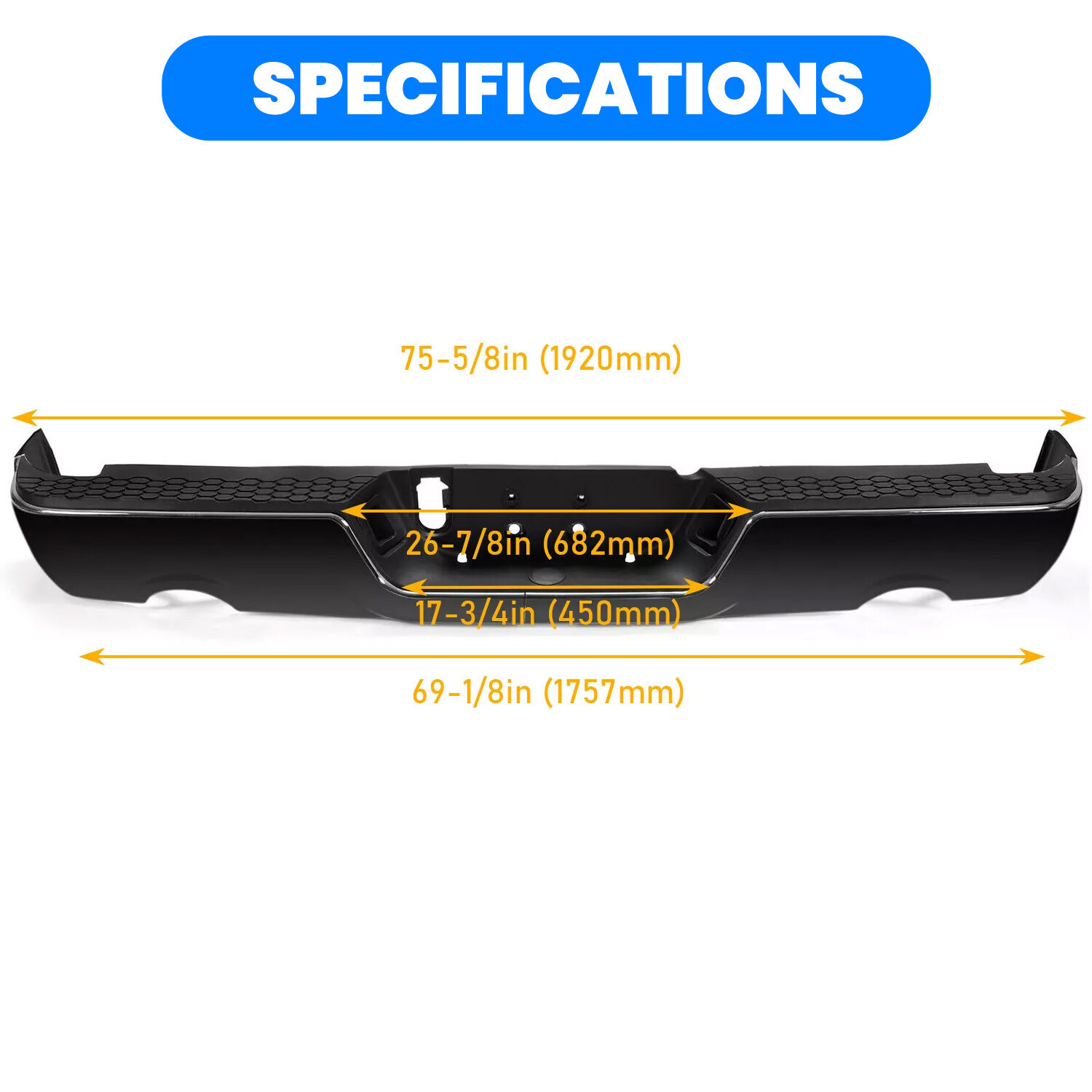 Painted To Match - Rear Step Bumper Assembly for 2009-2018 Dodge RAM 1500