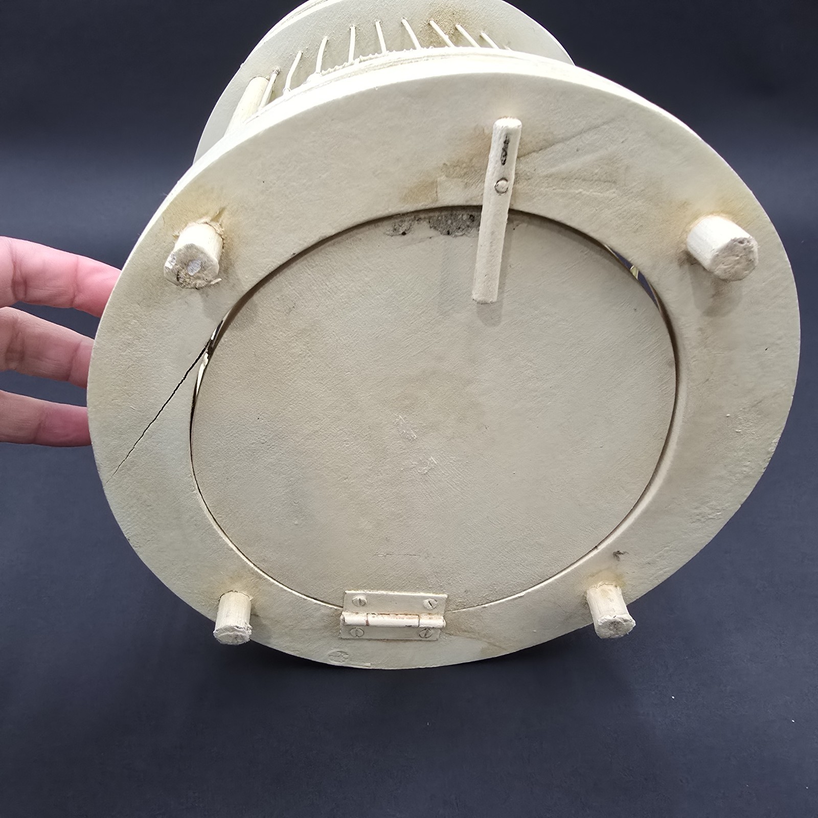 Vintage Wooden Bird Cage Off White Small Bird Country Home Decor 18"