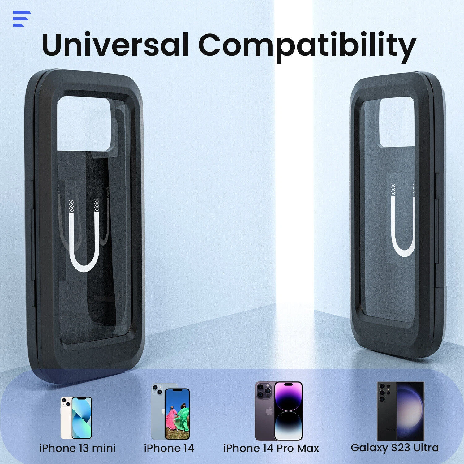 Motorcycle Bike Handlebar Phone Mount Holder Waterproof Case for iPhone Samsung