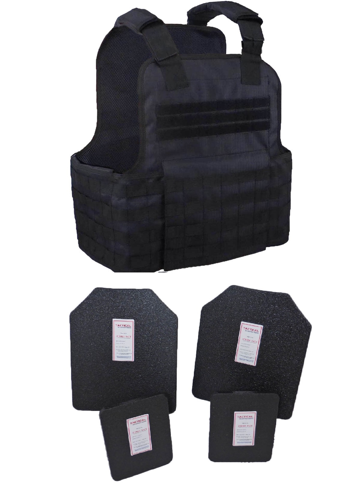 Tactical Scorpion Body Armor Muircat 11x14 Carrier + Level IIIA Plates | Black