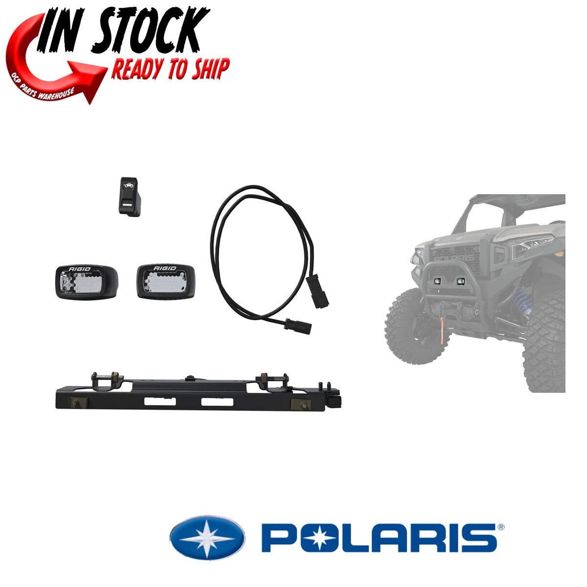 POLARIS RIGID SR-M SERIES PRO DRIVING LED LIGHTS 2024 XPEDITION MODELS OEM NEW