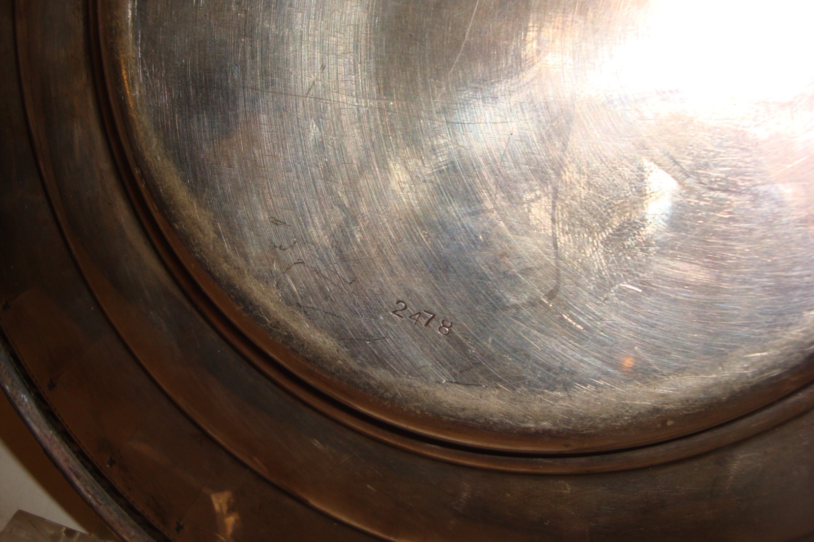 Decorative La Pierre Sterling Silver monogrammed "B"platter 282 grams 9 1/2 dia