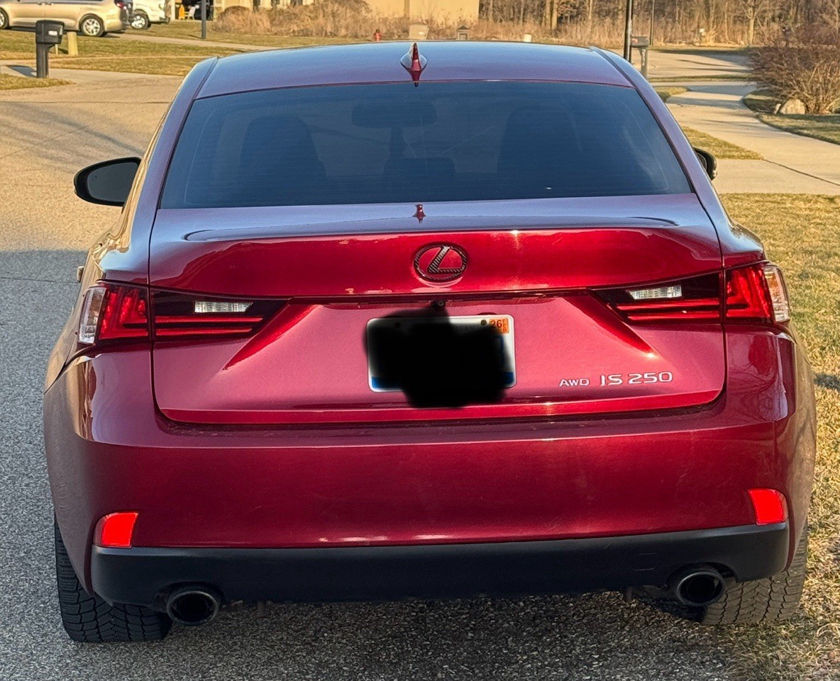 Gloss Black Emblem Badge Logo Fits 2014-19 Lexus IS250 IS350 IS300 IS200T GS350