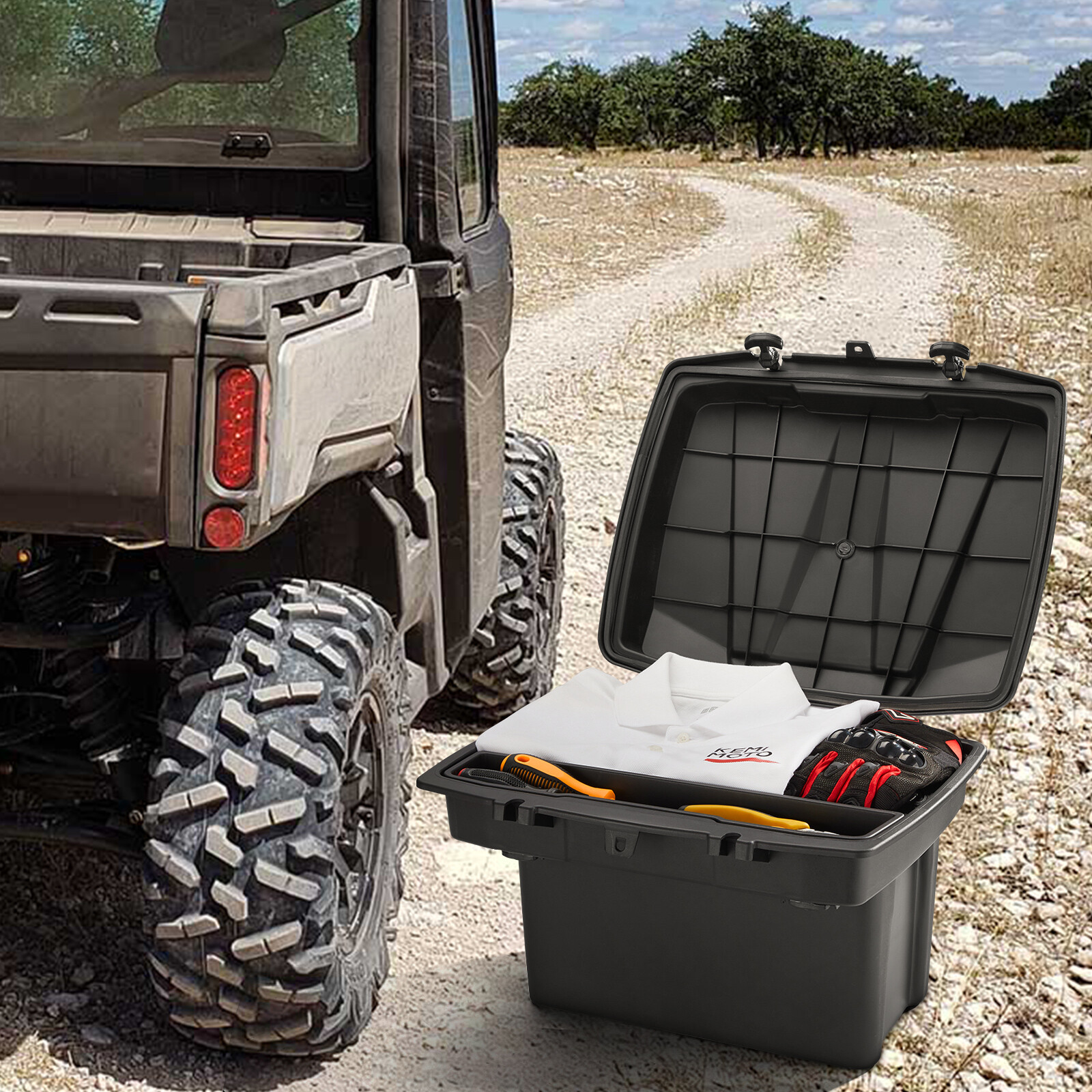 Cargo Storage Bed Box For Can Am Defender HD5/ HD8/ HD10 MAX Commander 2016-2023