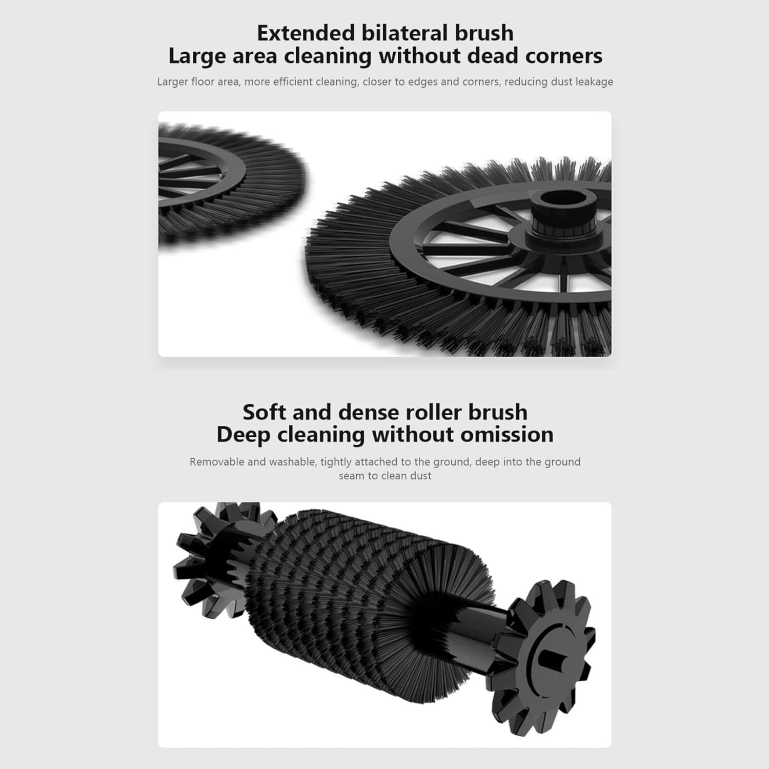 Wet/Dry Vacuum Cleaner Broom for Household Cleaning 180° Rotating Sweeping Mop