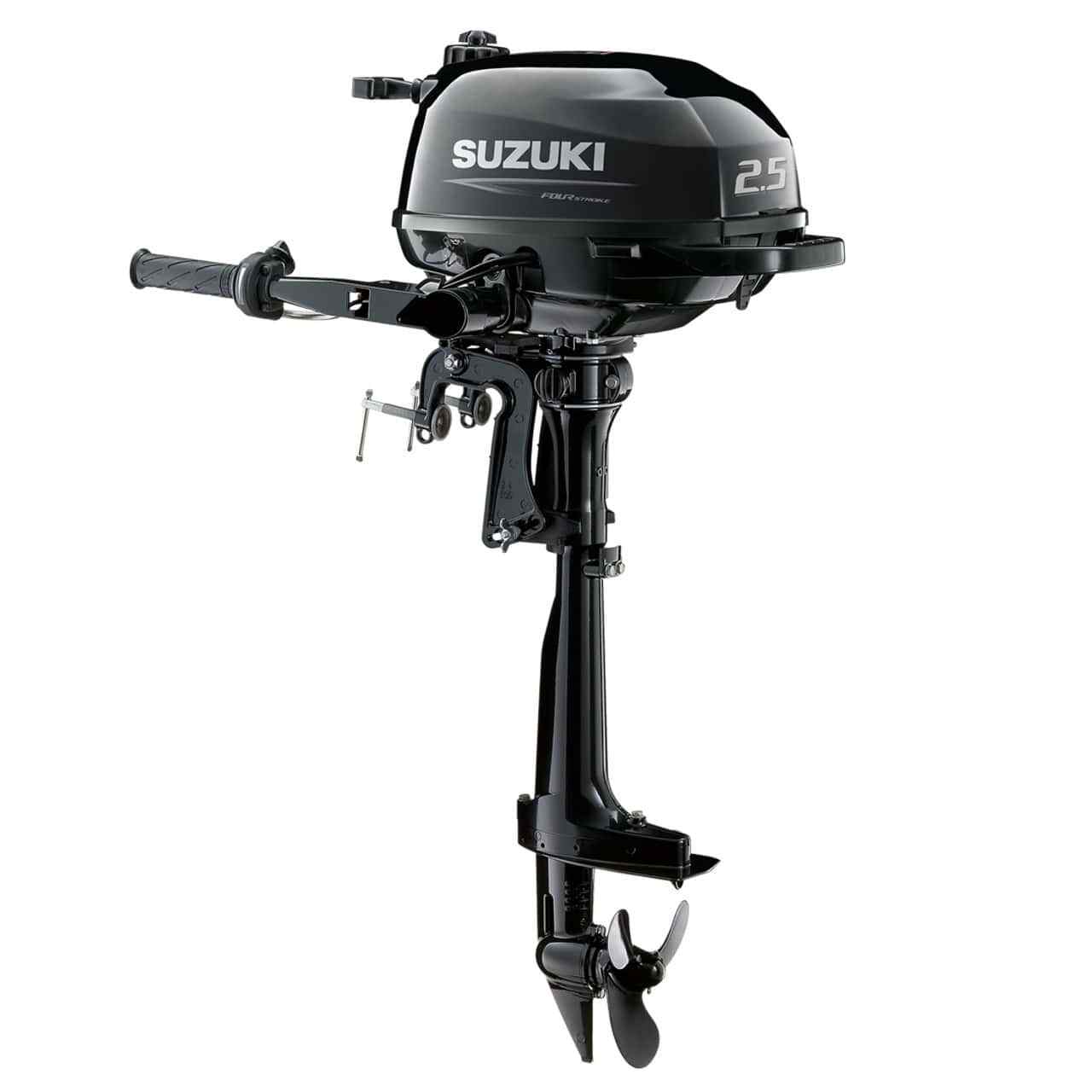 Suzuki Outboard Motor DF2.5S5 | 2.5HP 4-Stroke, 15 Inch Shaft, Tiller
