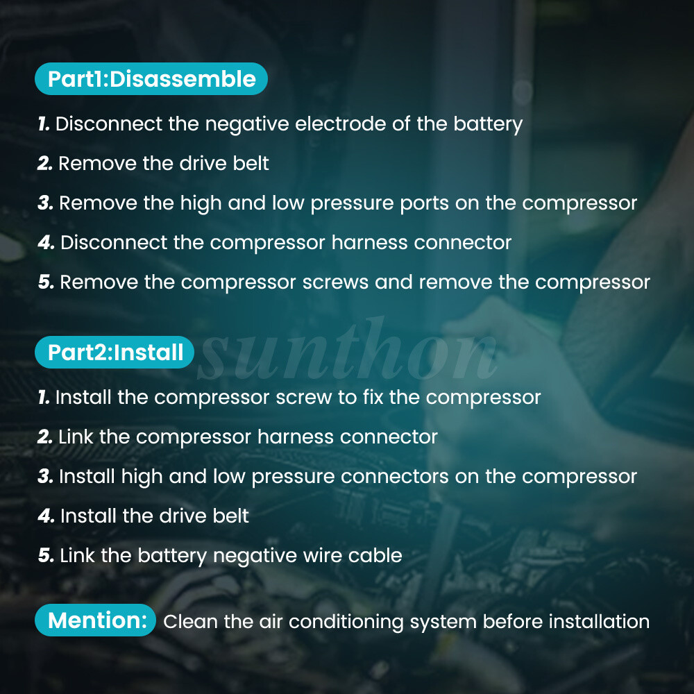 For 2013 2014 2015 2016 2017 2018 Nissan Altima 2.5L AC A/C Compressor W/ Clutch