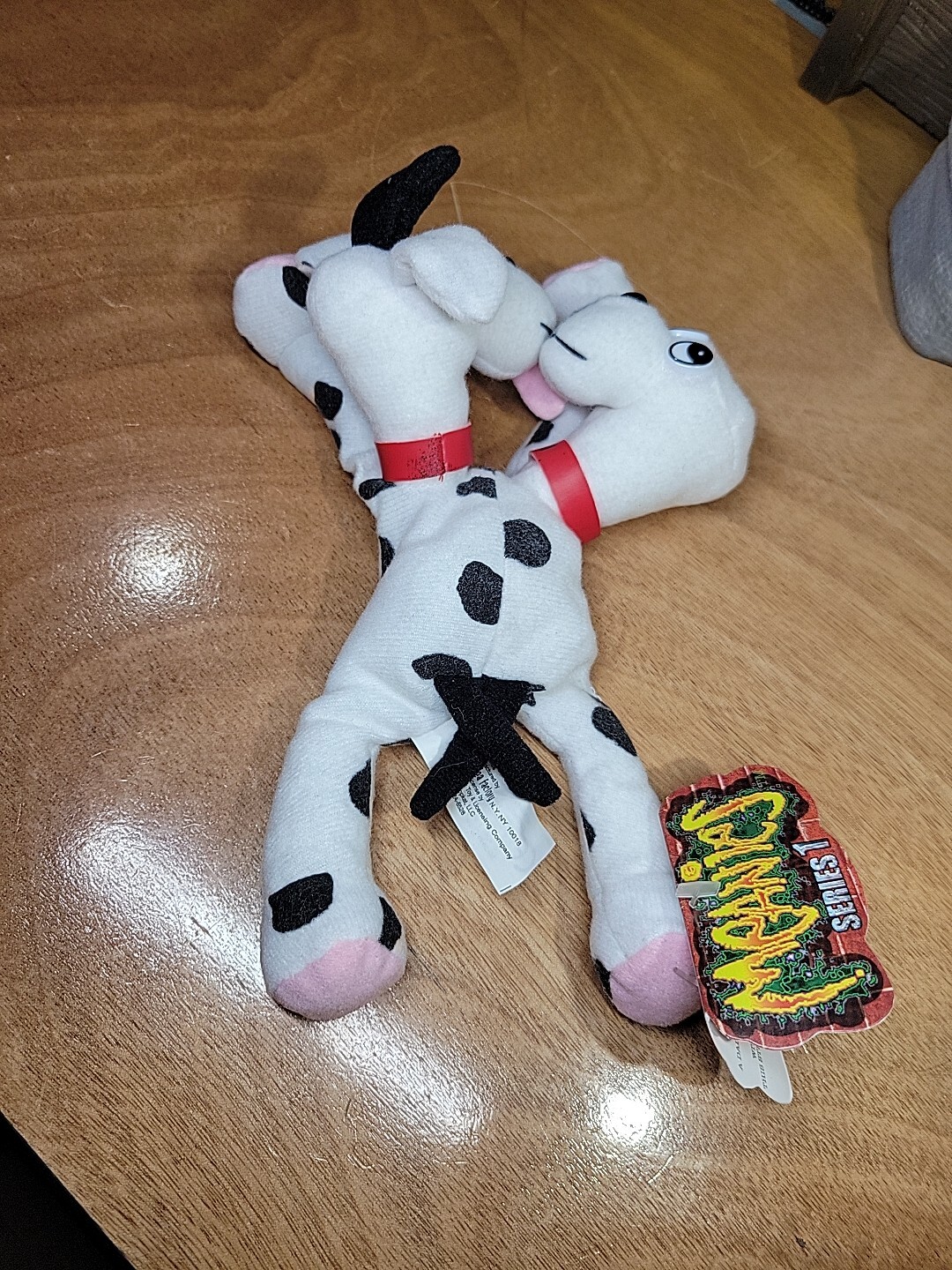 New 1997 Meanies Series 1 Fi-Do The Dalmutation 2 Headed Dog Plush W/ Tag Topkat