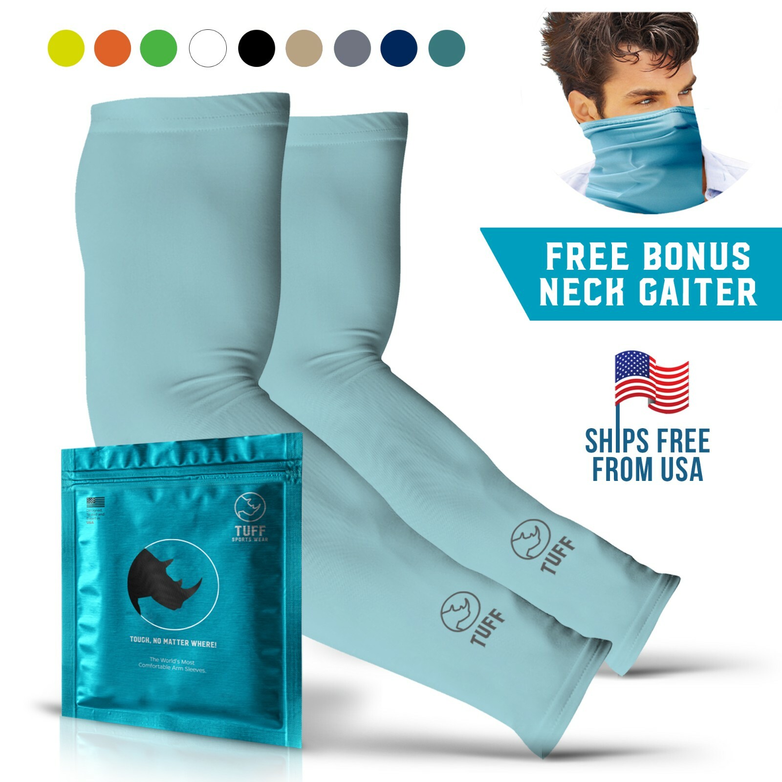 Tattoo Cover Up Arm Sleeves 1 Pair 10 colors for Men Women Compression Sleeve