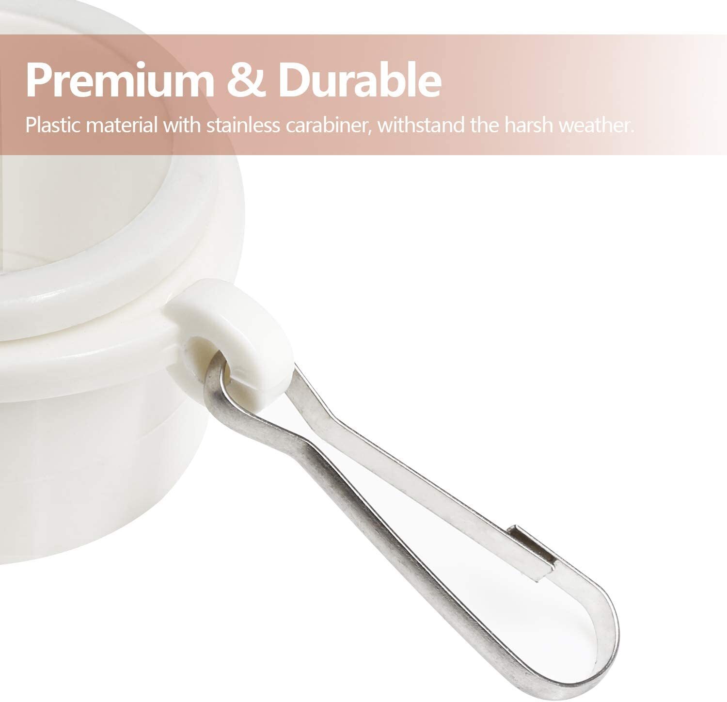 2Pcs Tangle Free Flag Pole Mounting Ring Clip - Rotating Flapole Mounting Rings