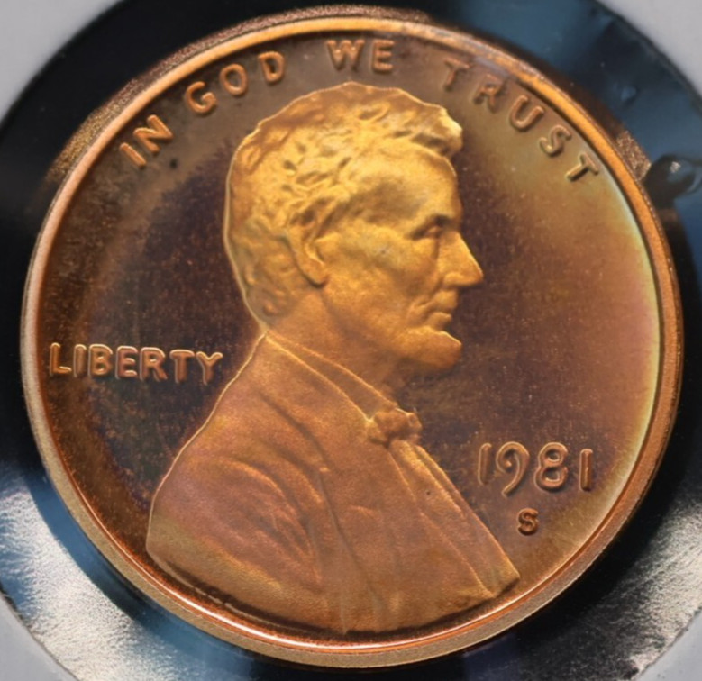 1981-S Cameo Proof Uncirculated Lincoln Memorial cent. Type 1.