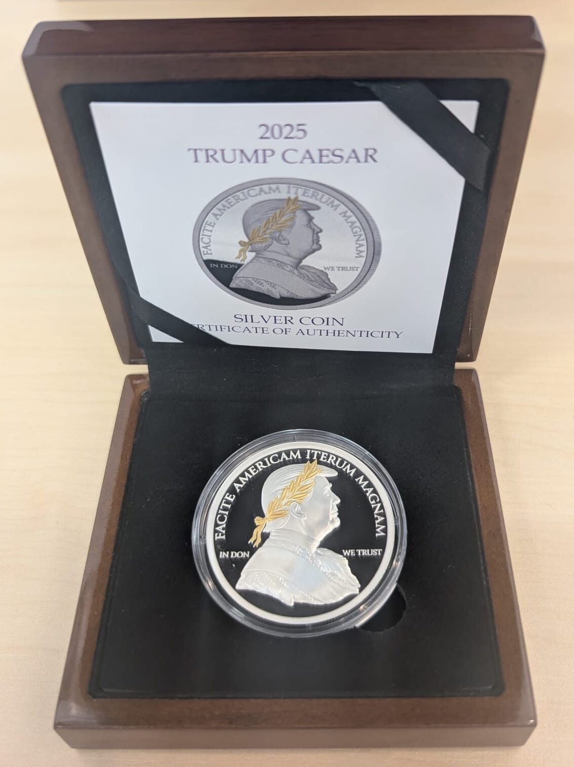 2025 Liberia Trump Caesar Proof 1 oz Silver Coin - 999 Mintage