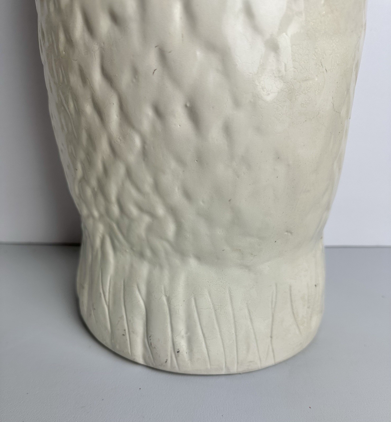 RARE Vintage Mid Century Modern 1960s Ceramic Owl Umbrella Stand Cane Holder MCM