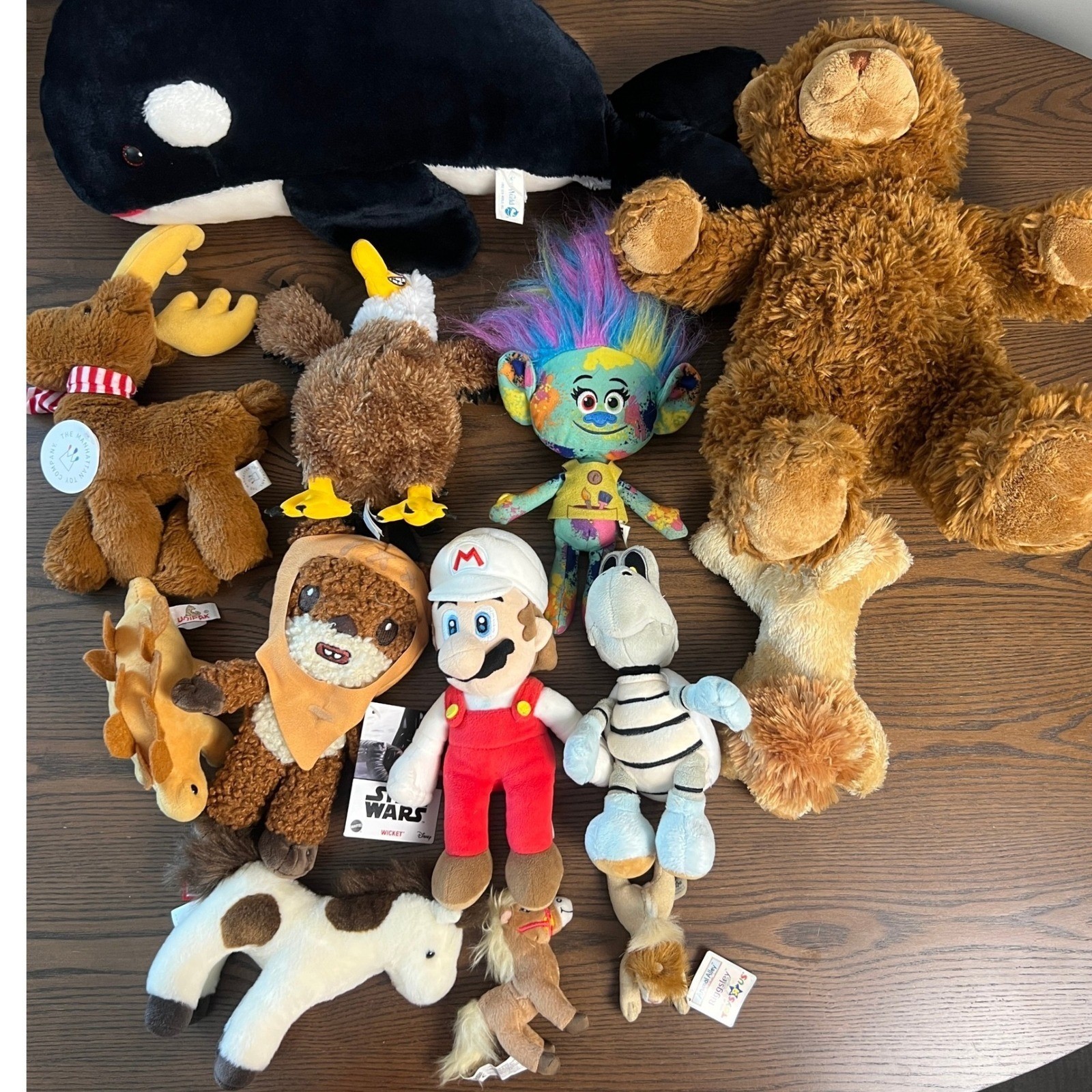 Plush Toys Collection Star Wars Mario Dry Bones Lion Troll Shamu Lot of 13