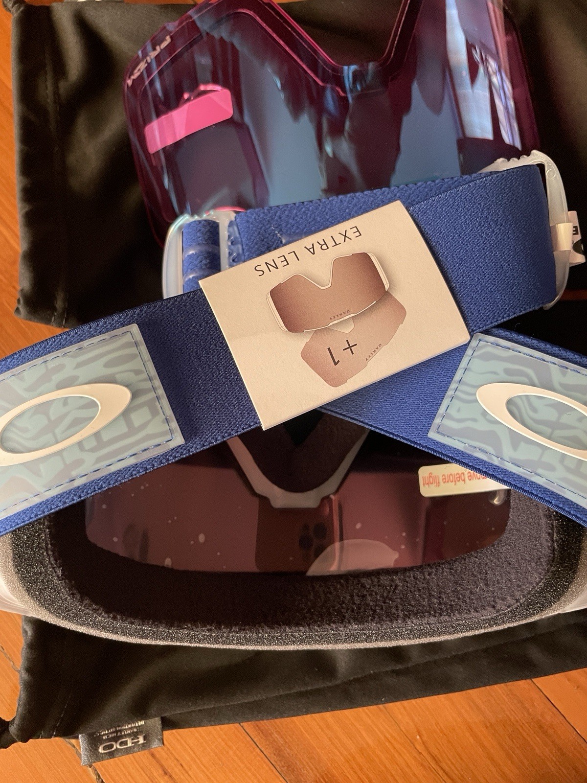 Oakley Line Miner Pro M Snow Goggles Sapphire prizm + Iced iridium