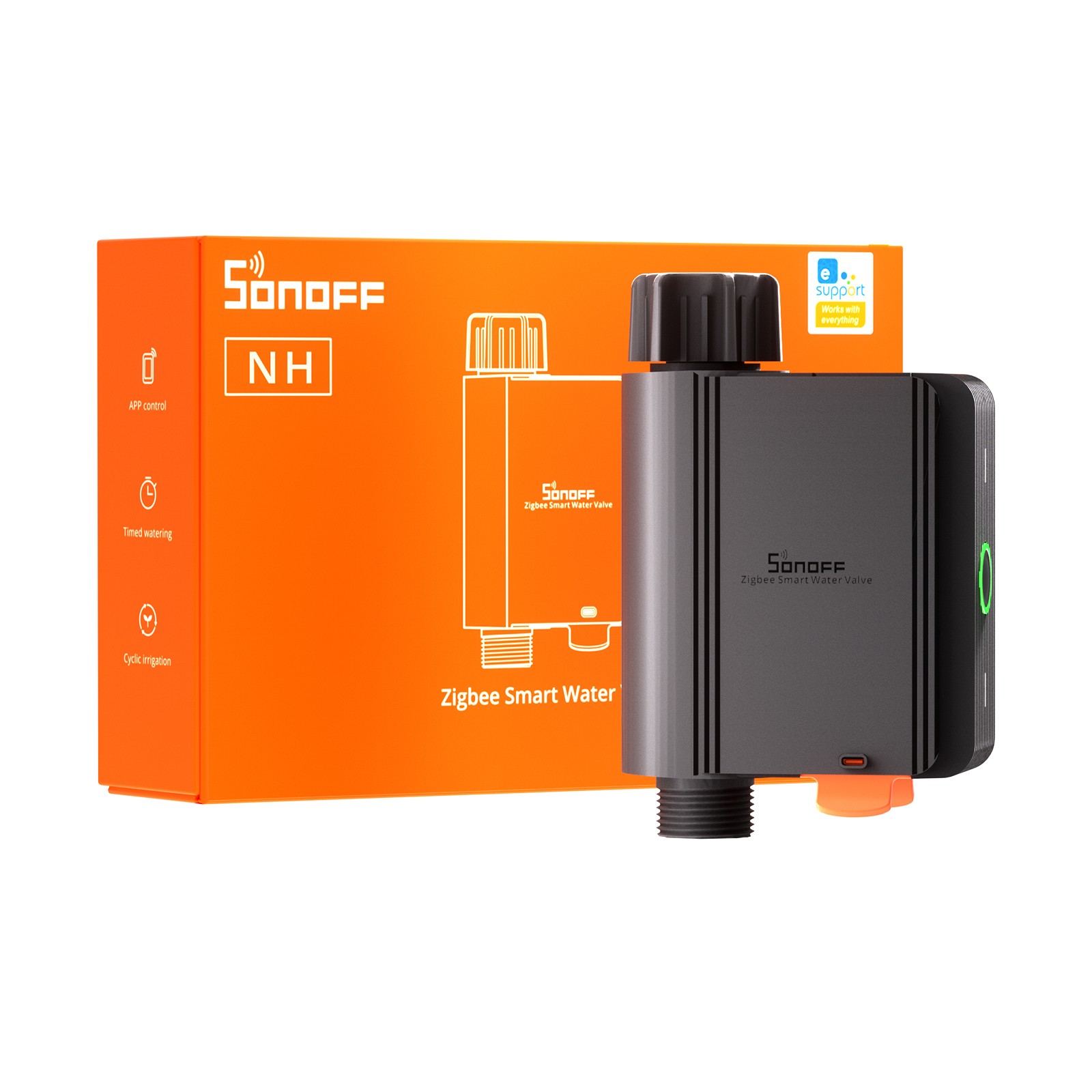 SONOFF Zigbee Smart Water Valve SWV-NH Automatic irrigation Timer Remote Control