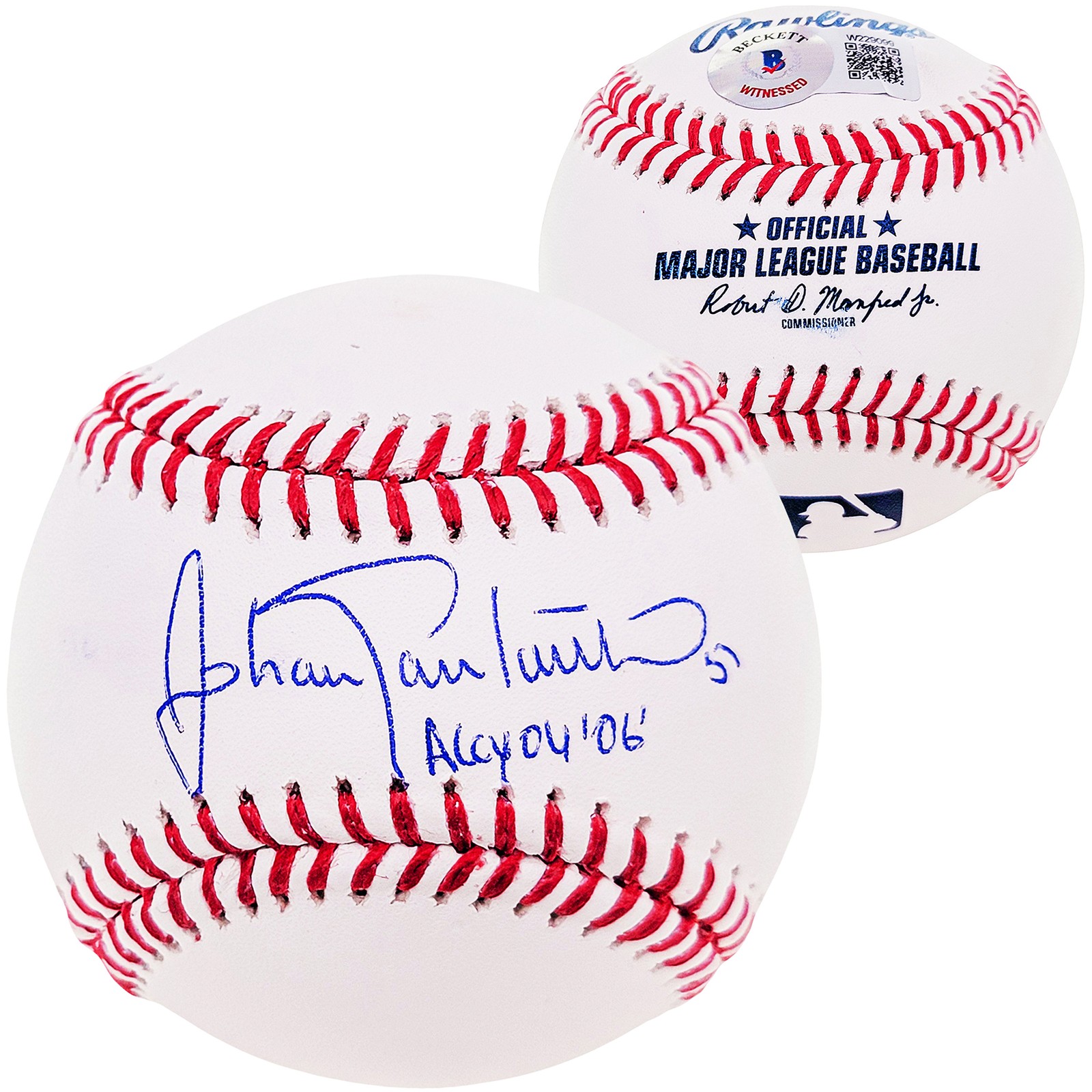 Johan Santana Signed MLB Baseball Minnesota Twins "AL CY 04, 06" Beckett Wit